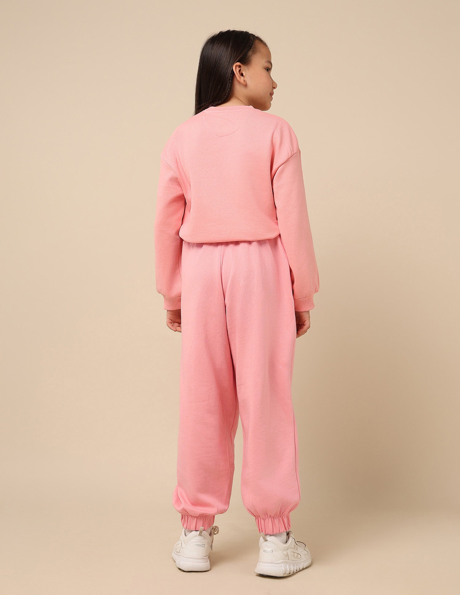 Girls Brand Embroidered Mid Rise Joggers Pink - U.S. POLO ASSN. | Large