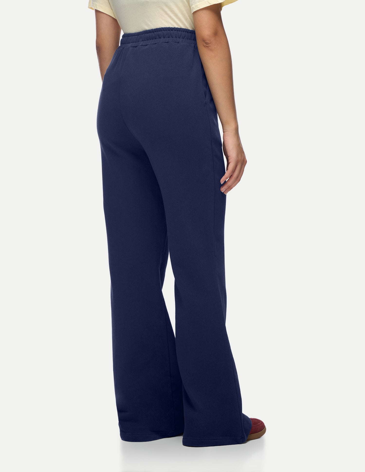 High Rise Fitted Flared Trousers Blue - U.S. Polo Assn. India | Large