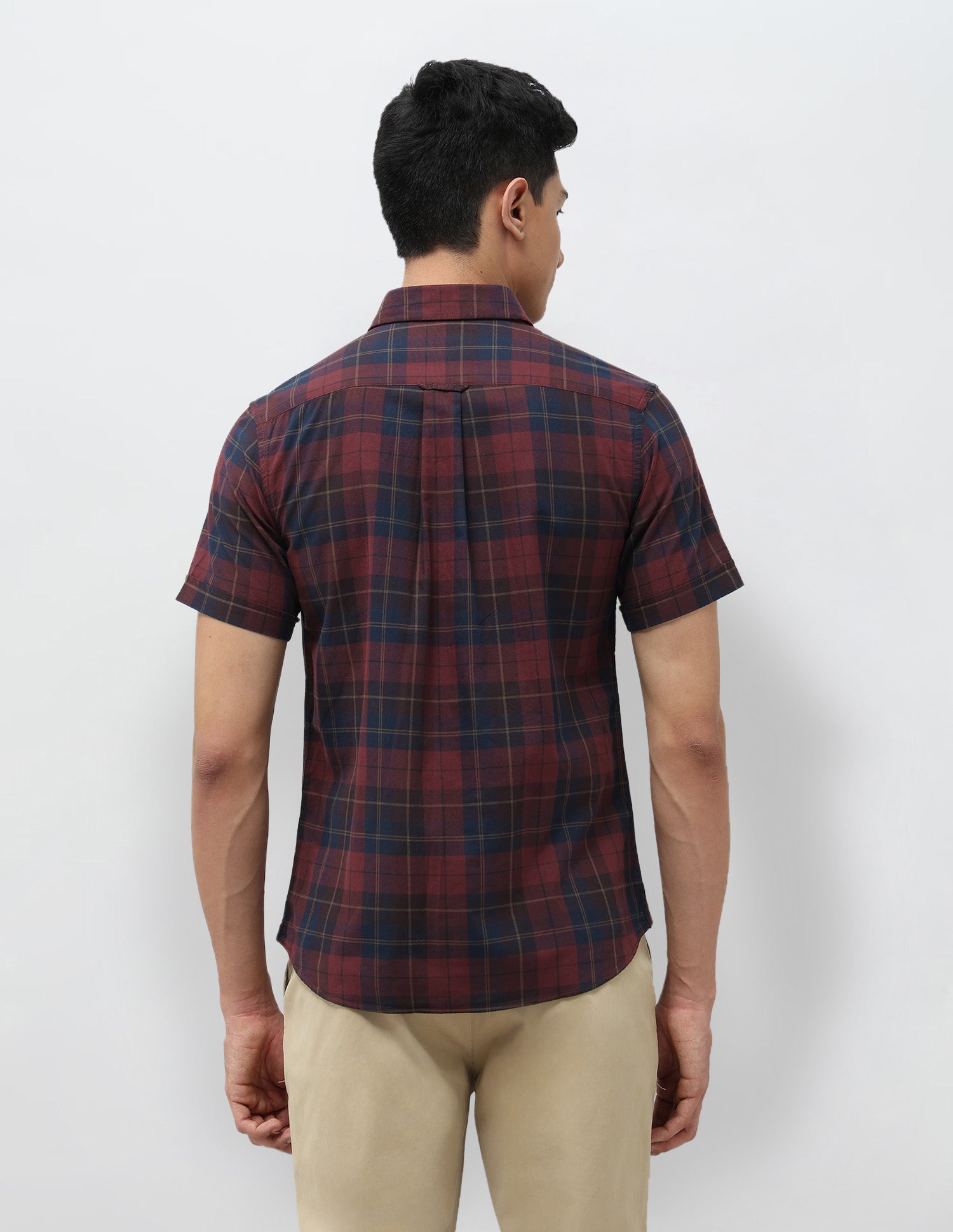 Tartan Checked Tailored Fit Shirt Maroon - U.S. POLO ASSN. | Large