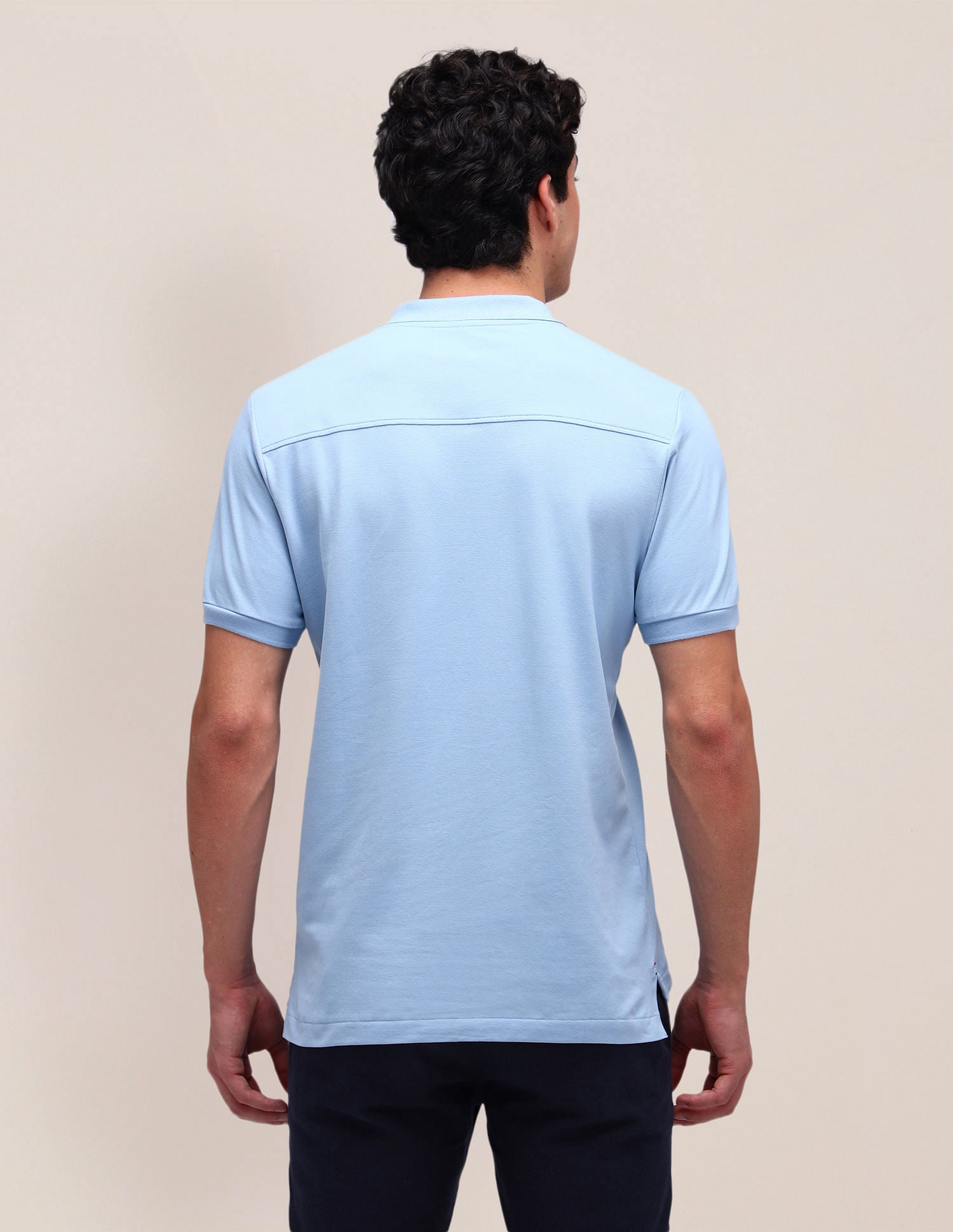 Slim Fit Solid Polo Shirt Blue - U.S. POLO ASSN. | Large