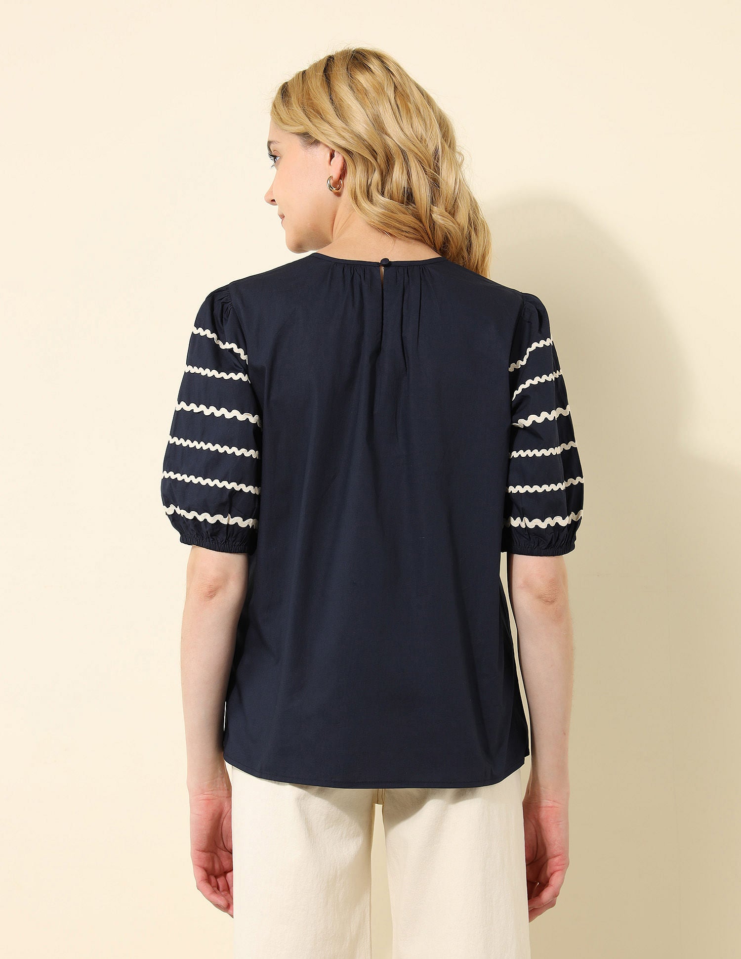 Ric-Rac Pure Cotton Top Navy - U.S. POLO ASSN. | Large