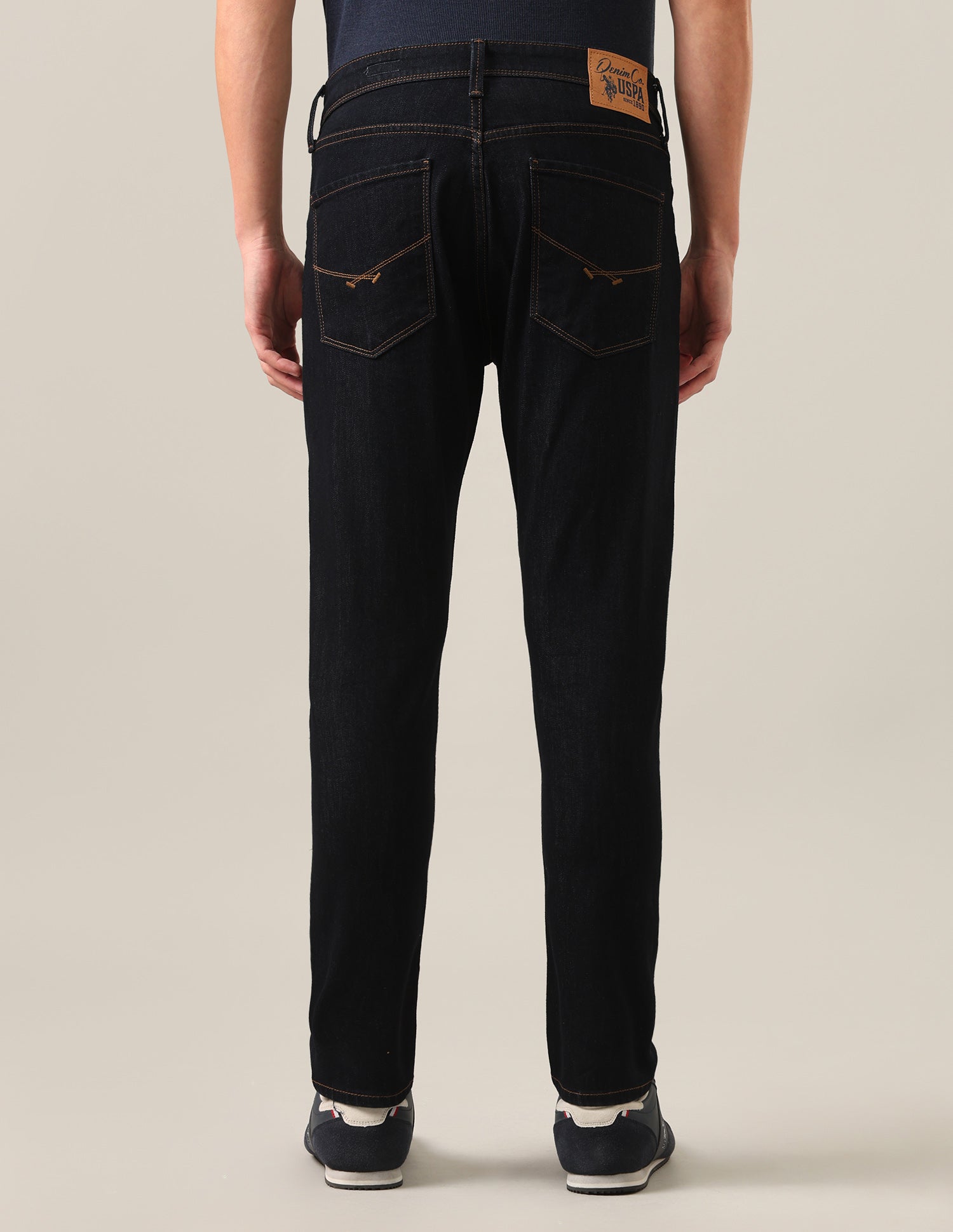 Henry Tapered Fit Blue Jeans Rinse Blue - U.S. Polo Assn. India | Large