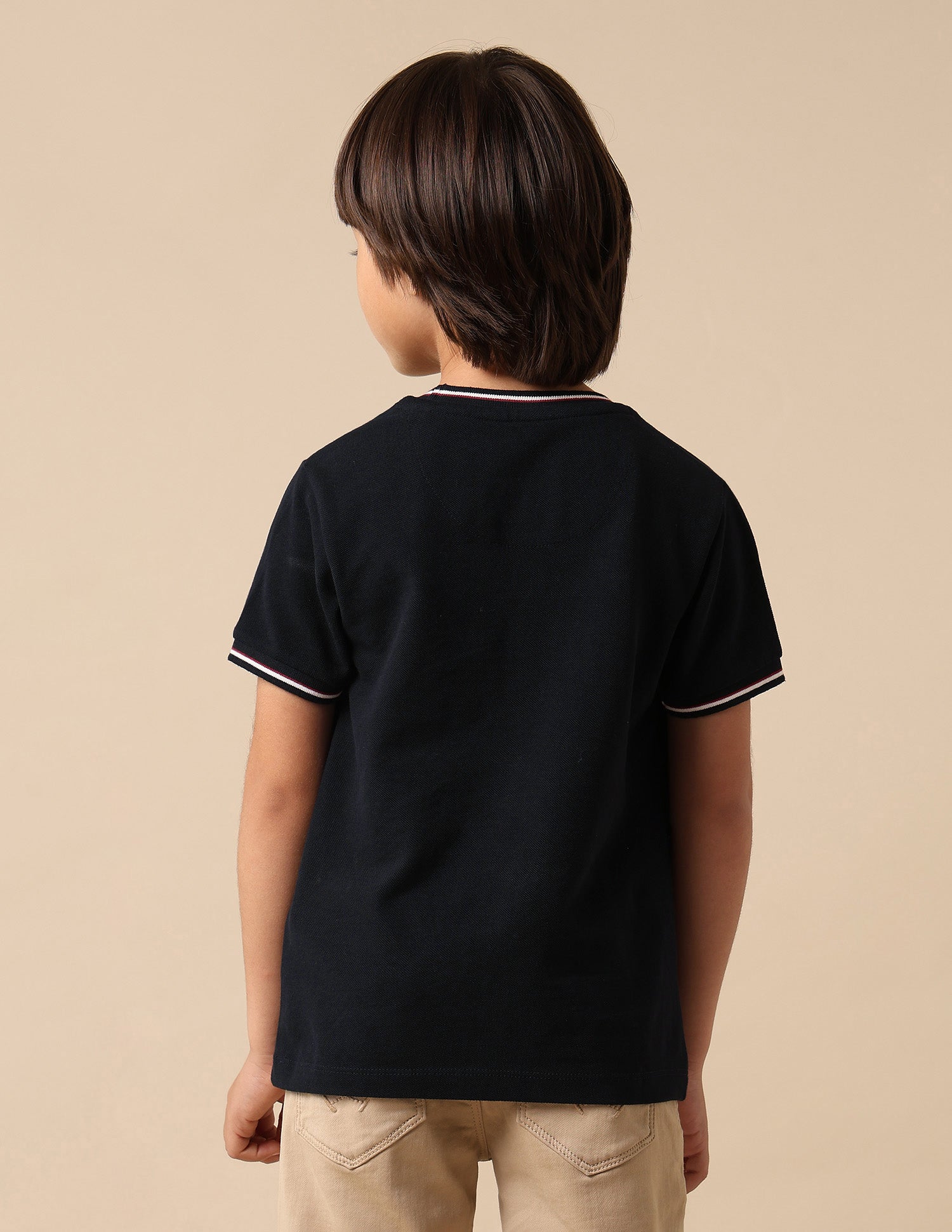 Boys Brand Embroidered Pure Cotton T Shirt Navy - U.S. POLO ASSN. | Large