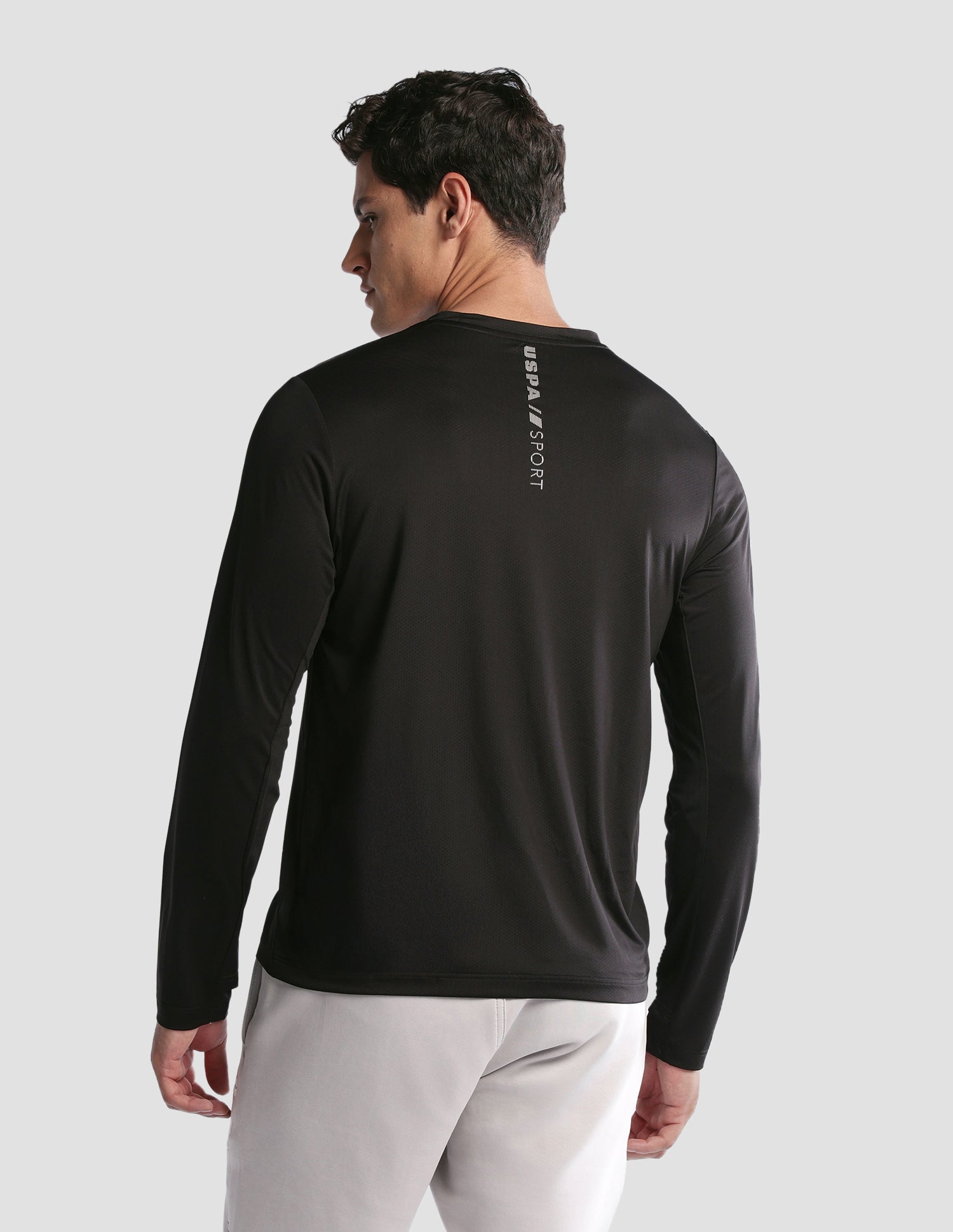 Solid Regular Fit Active T-Shirt Black - U.S. Polo Assn. India | Large