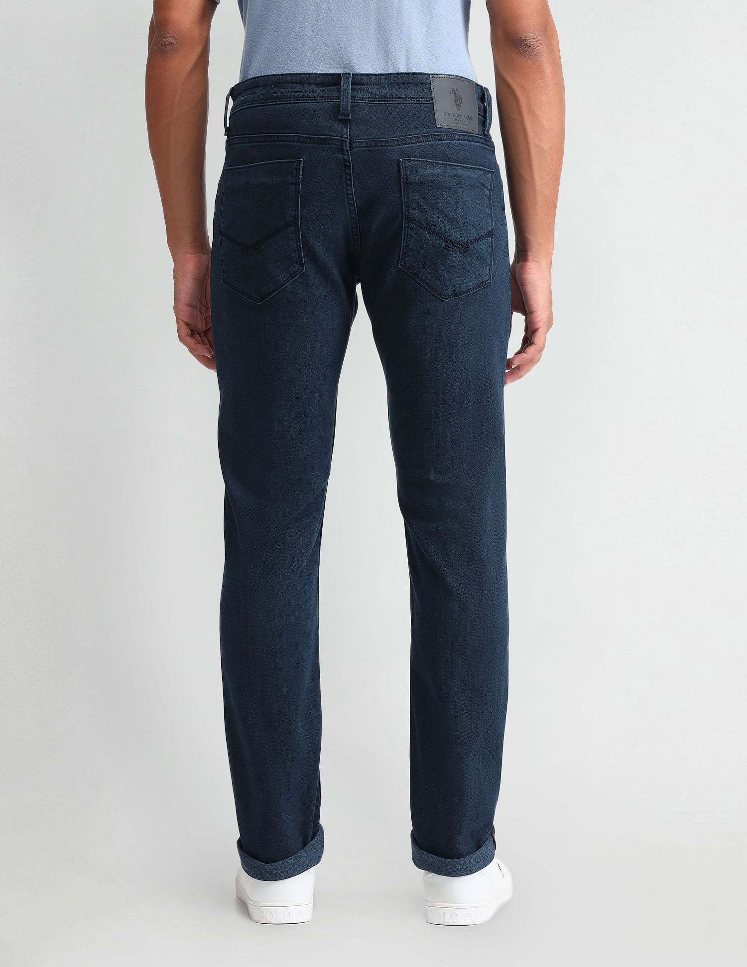 Brandon Slim Tapered Fit Blue Jeans Blue - U.S. Polo Assn. India | Large