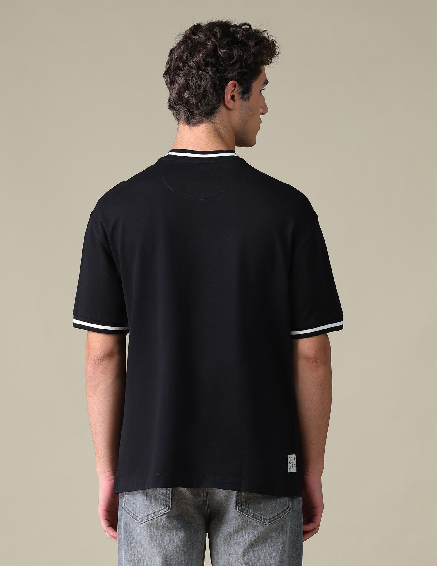 Relaxed Fit Solid T-Shirt Black - U.S. Polo Assn. India | Large
