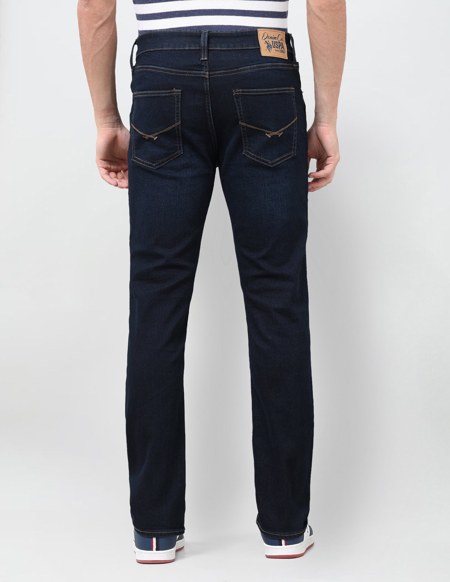 Harold Slim Straight Fit Blue Jeans Dark Indigo - U.S. Polo Assn. India | Large
