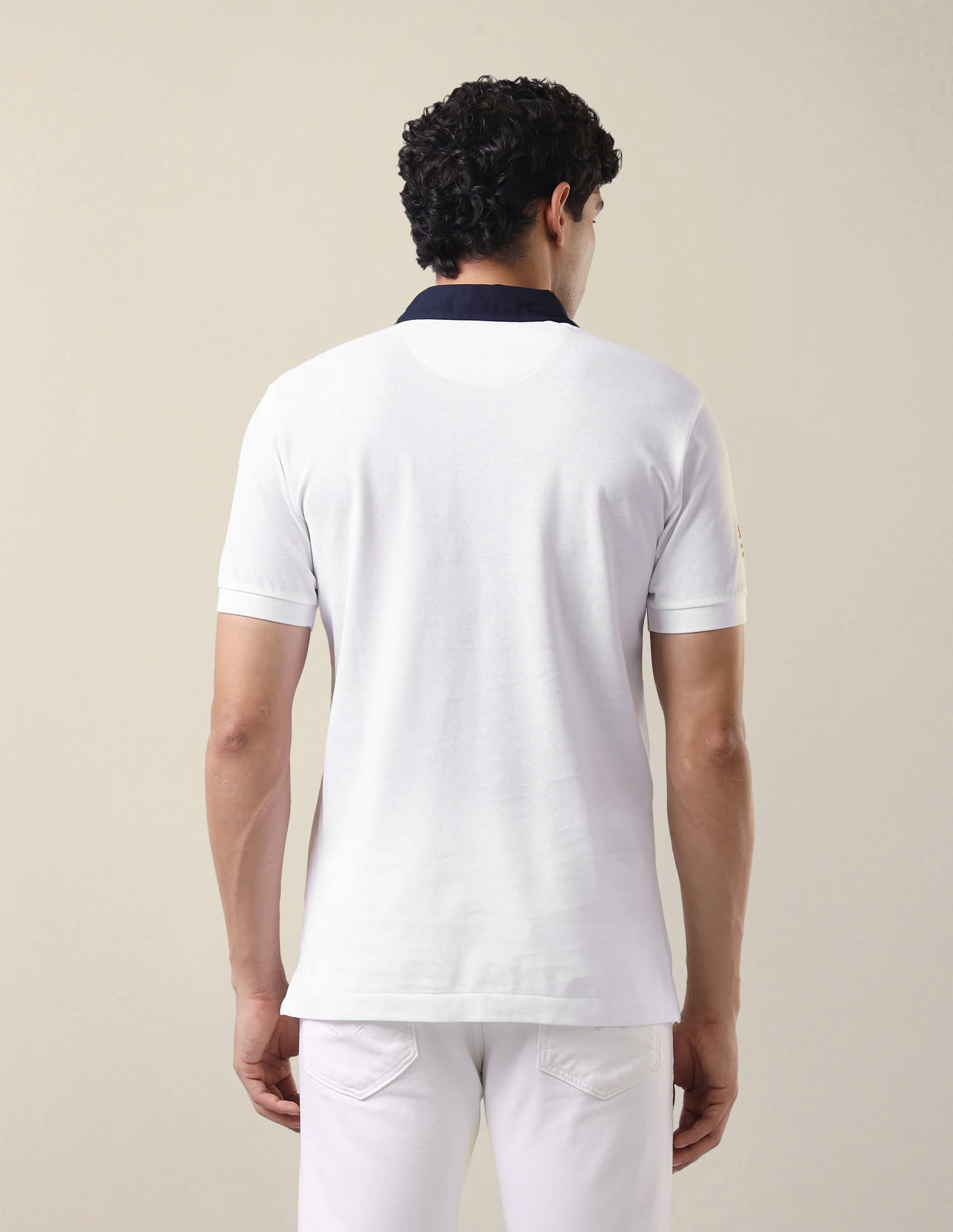Brand Embroidered Slim Fit Polo Shirt White - U.S. Polo Assn. India | Large