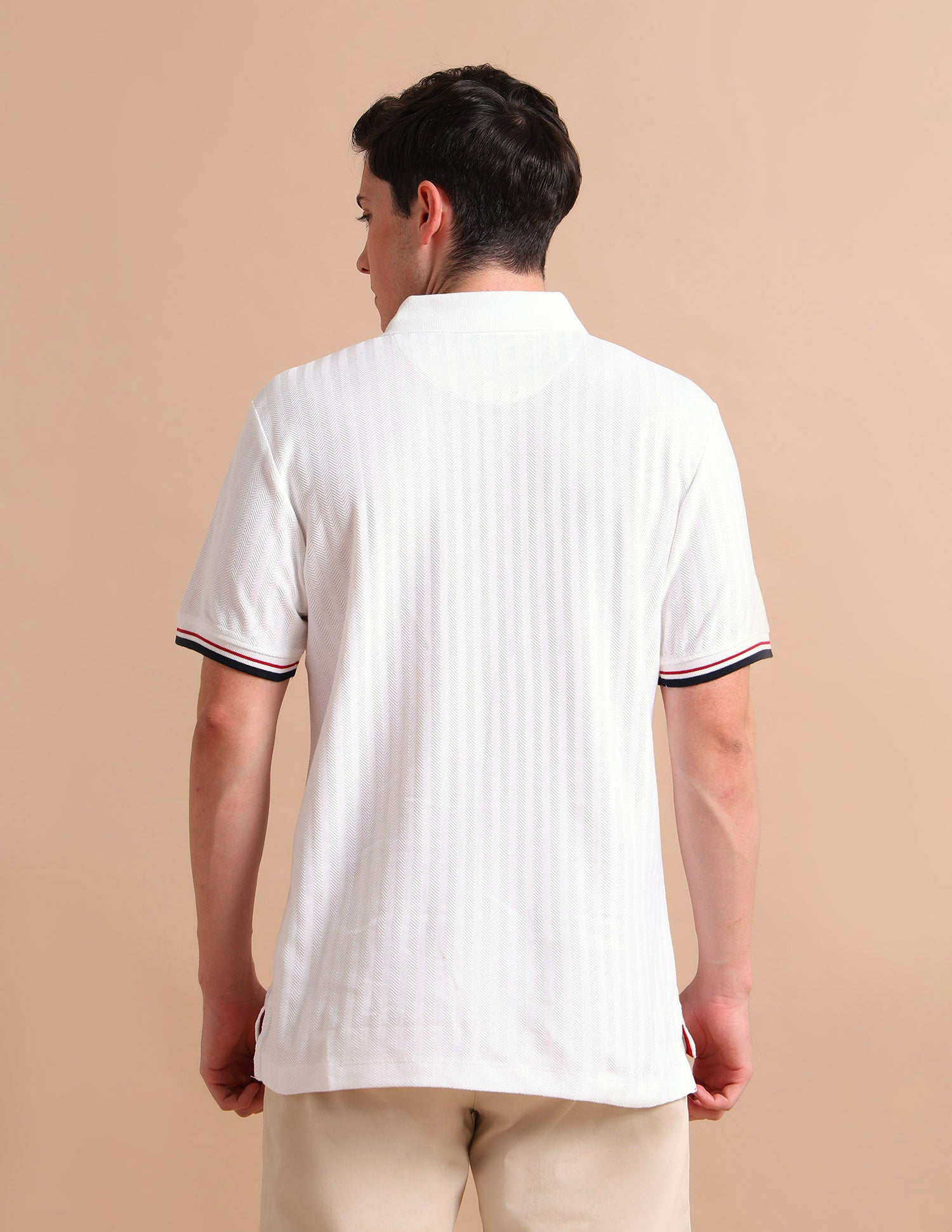 Striped Slim Fit Polo Shirt White - U.S. POLO ASSN. | Large