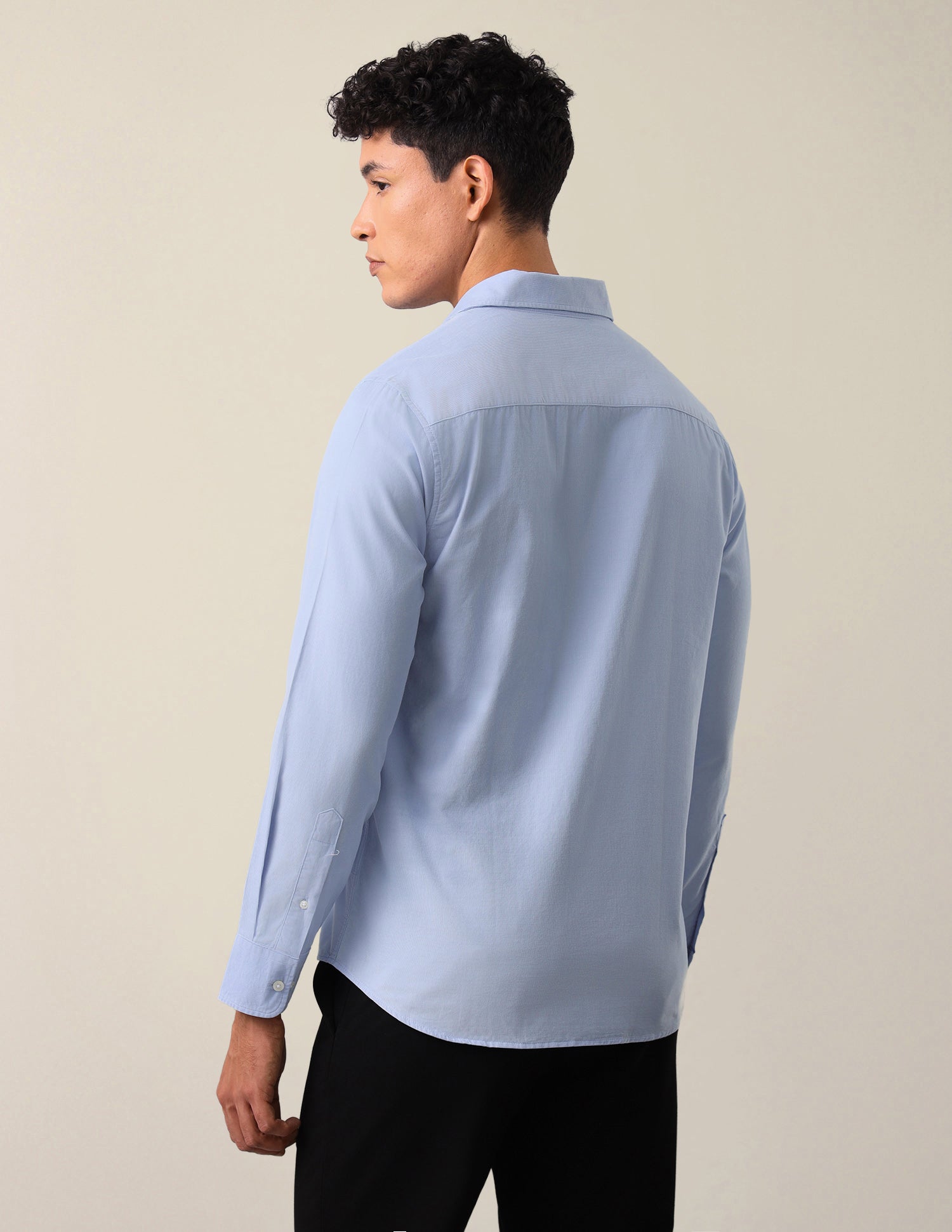Corduroy Solid Shirt Light Blue - U.S. Polo Assn. India | Large