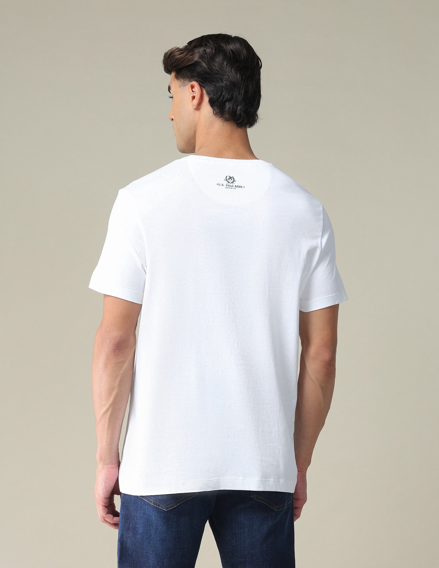 Slim Fit Cotton T-Shirt White - U.S. POLO ASSN. | Large