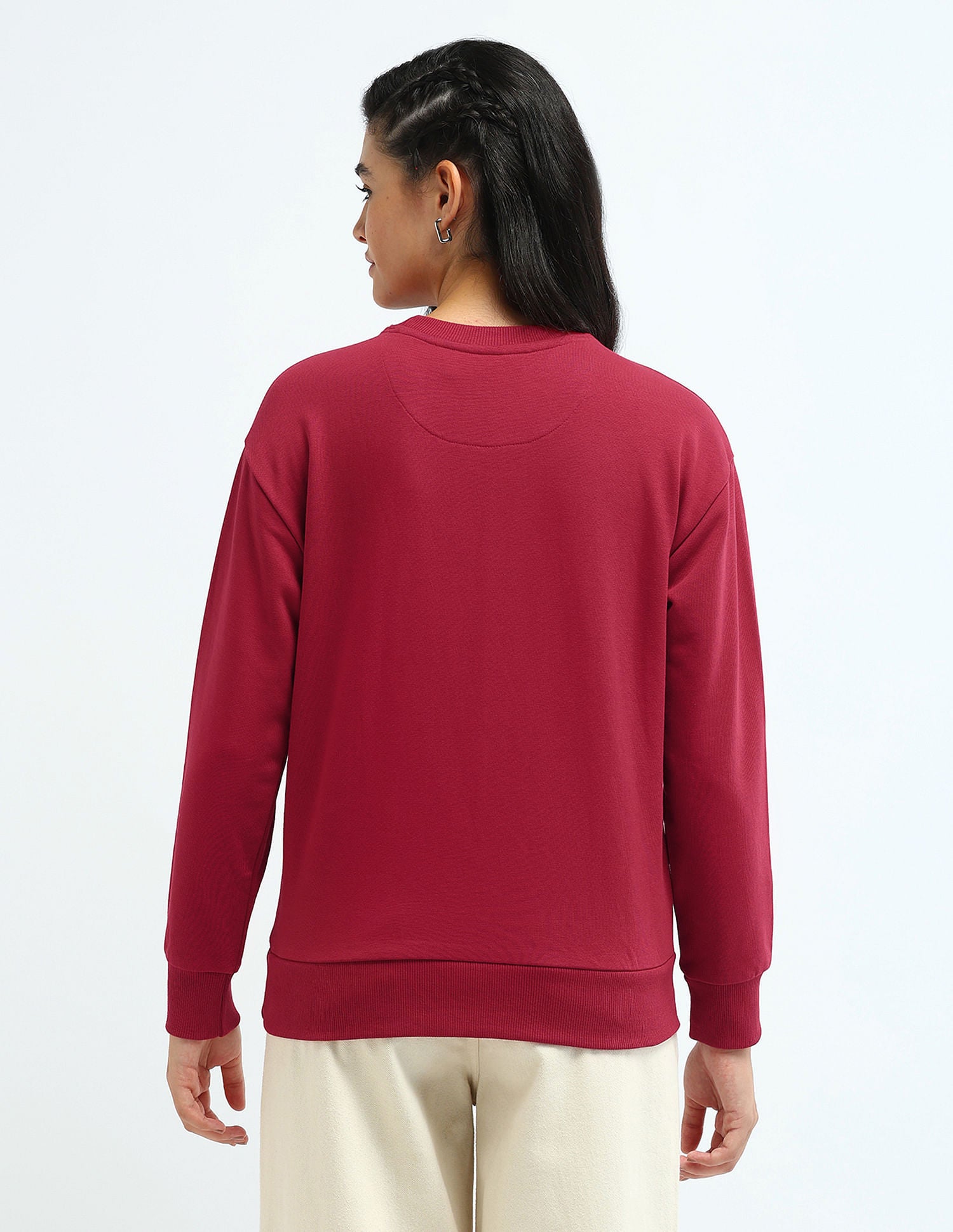 Drop Shoulder Brand Print Sweatshirt Red - U.S. POLO ASSN. | Large