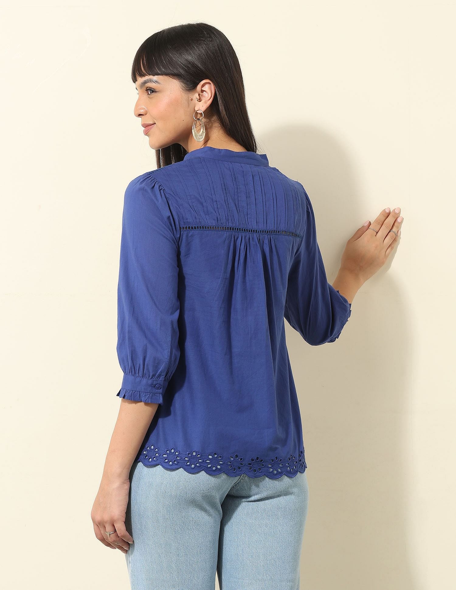 Schiffli Relaxed Fit Top Blue - U.S. Polo Assn. India | Large