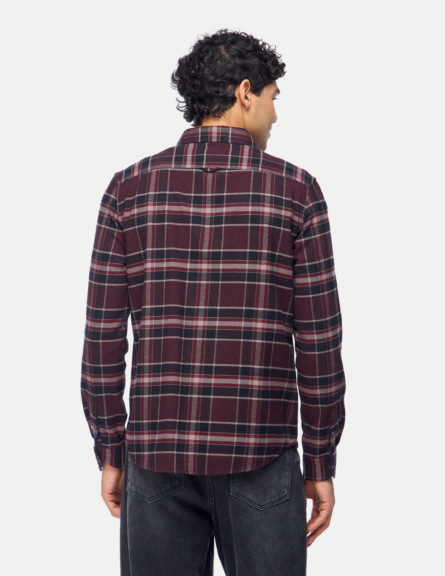 Plaid Checked Twill Shirt Dark Wine - U.S. Polo Assn. India | Large