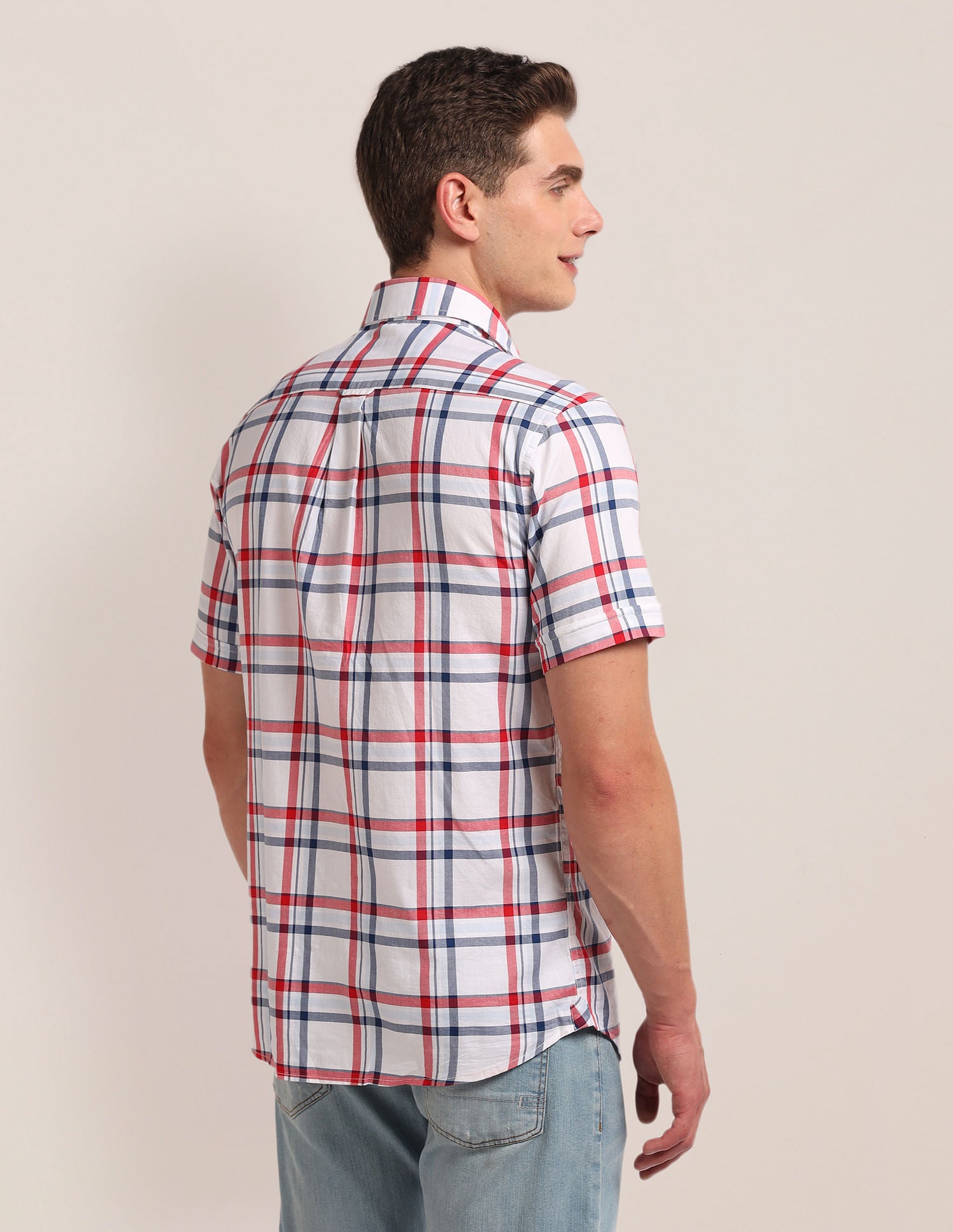 Tartan Check Twill Shirt White - U.S. POLO ASSN. | Large