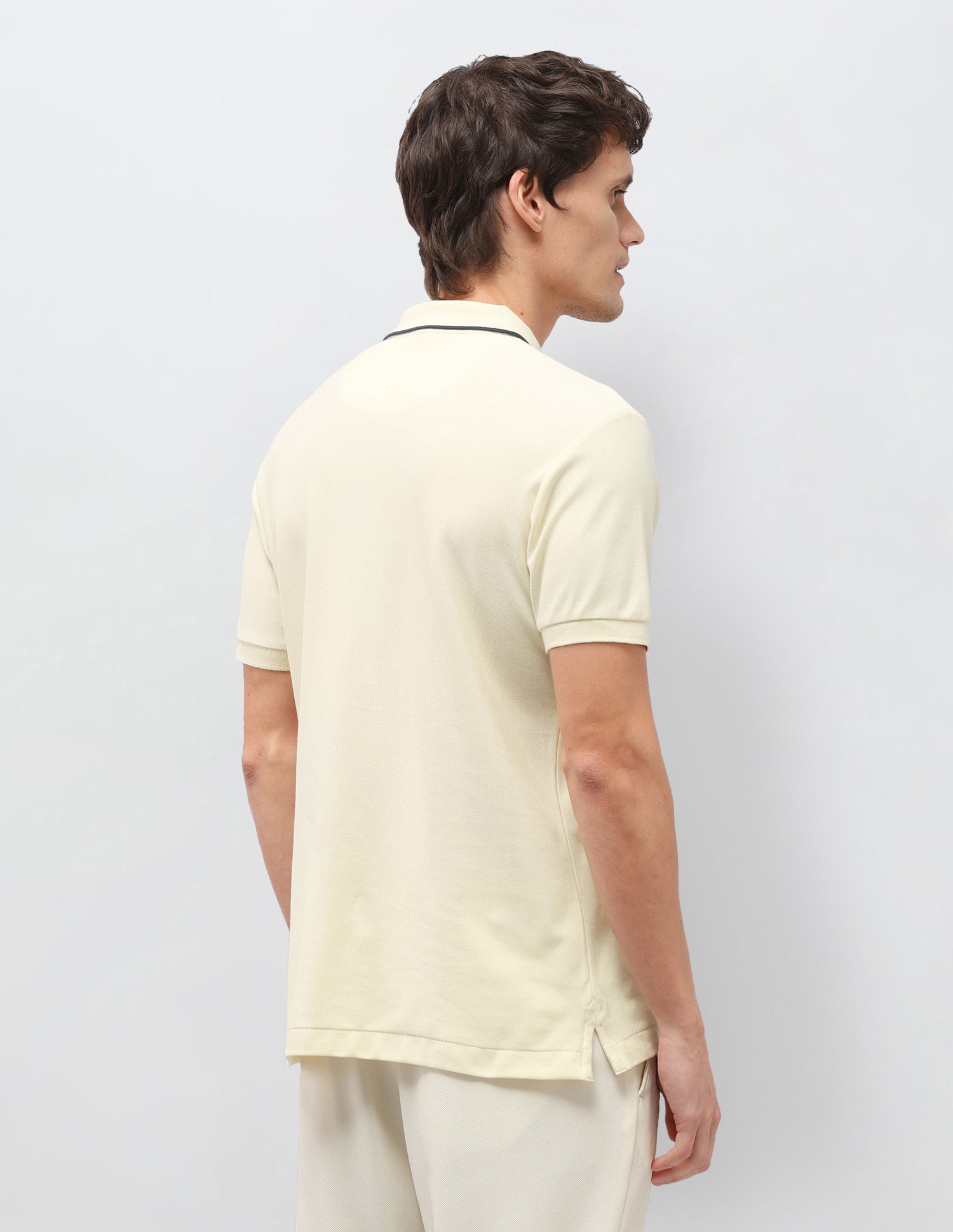 Vertical Striped Slim Fit Polo Shirt Off White - U.S. Polo Assn. India | Large