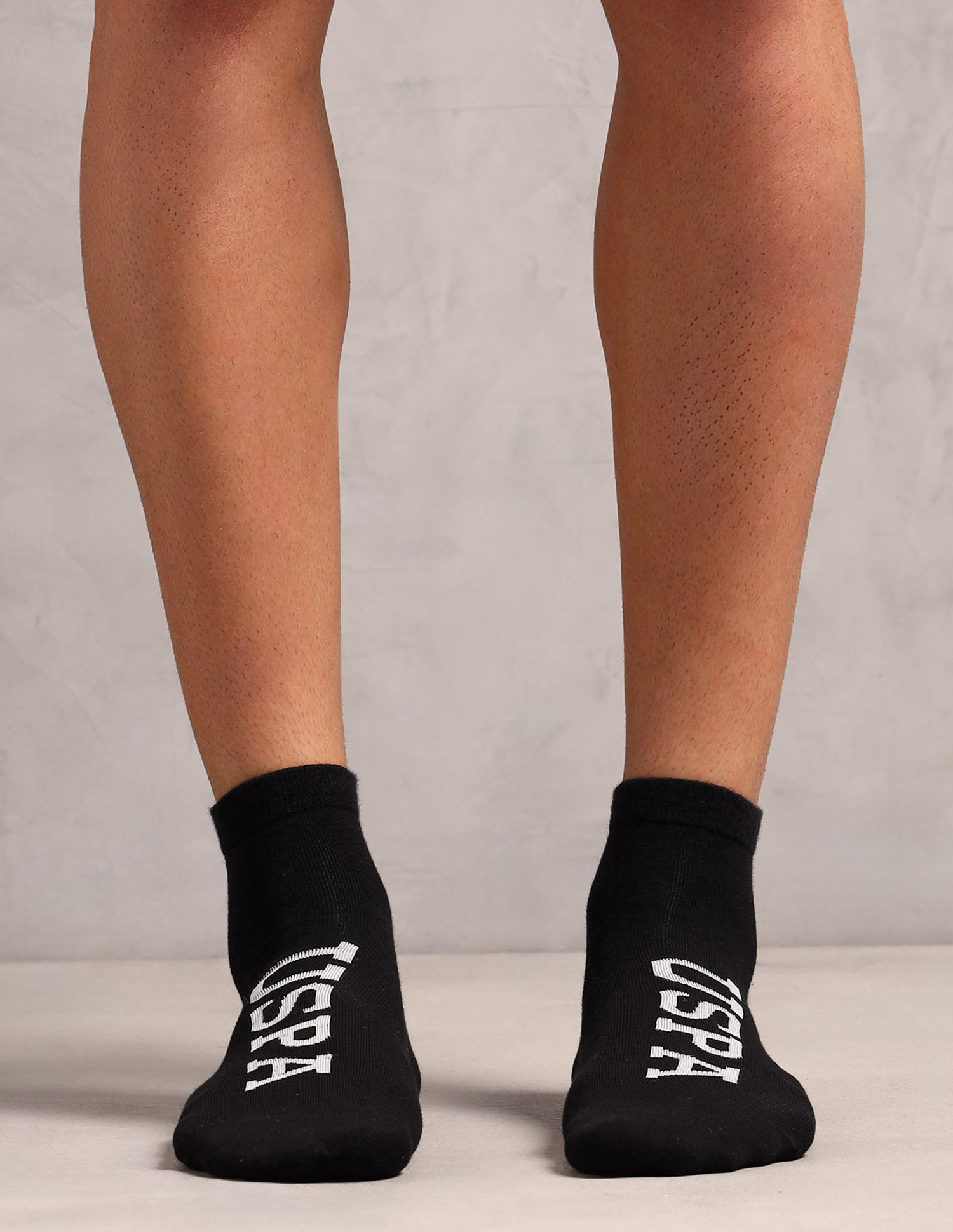 Brand Printed Cotton Stretch ES007 Socks - Pack Of 3 Black, Navy, Light Grey Mel - U.S. POLO ASSN. | Large