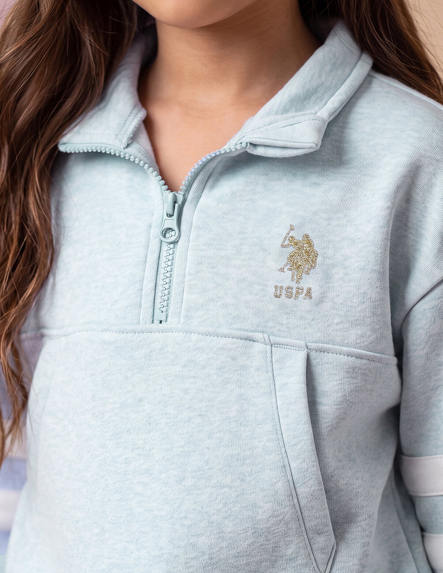 Solid Relaxed Fit Sweatshirt Blue - U.S. Polo Assn. India | Large