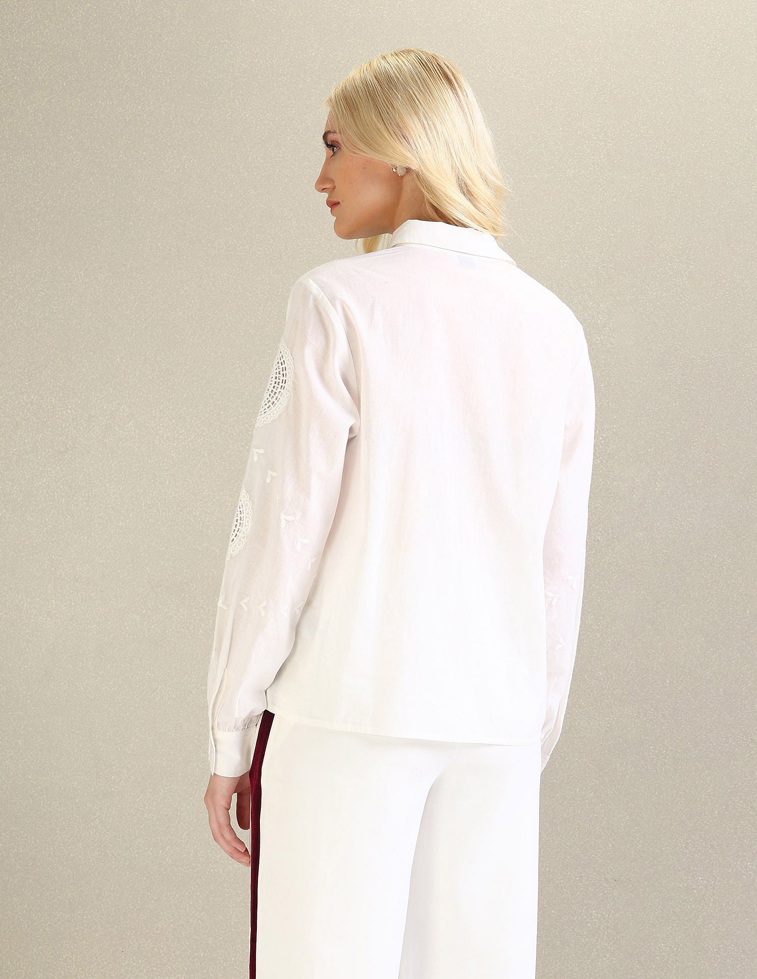 Pure Cotton Cutwork Embroidery Top White - U.S. Polo Assn. India | Large