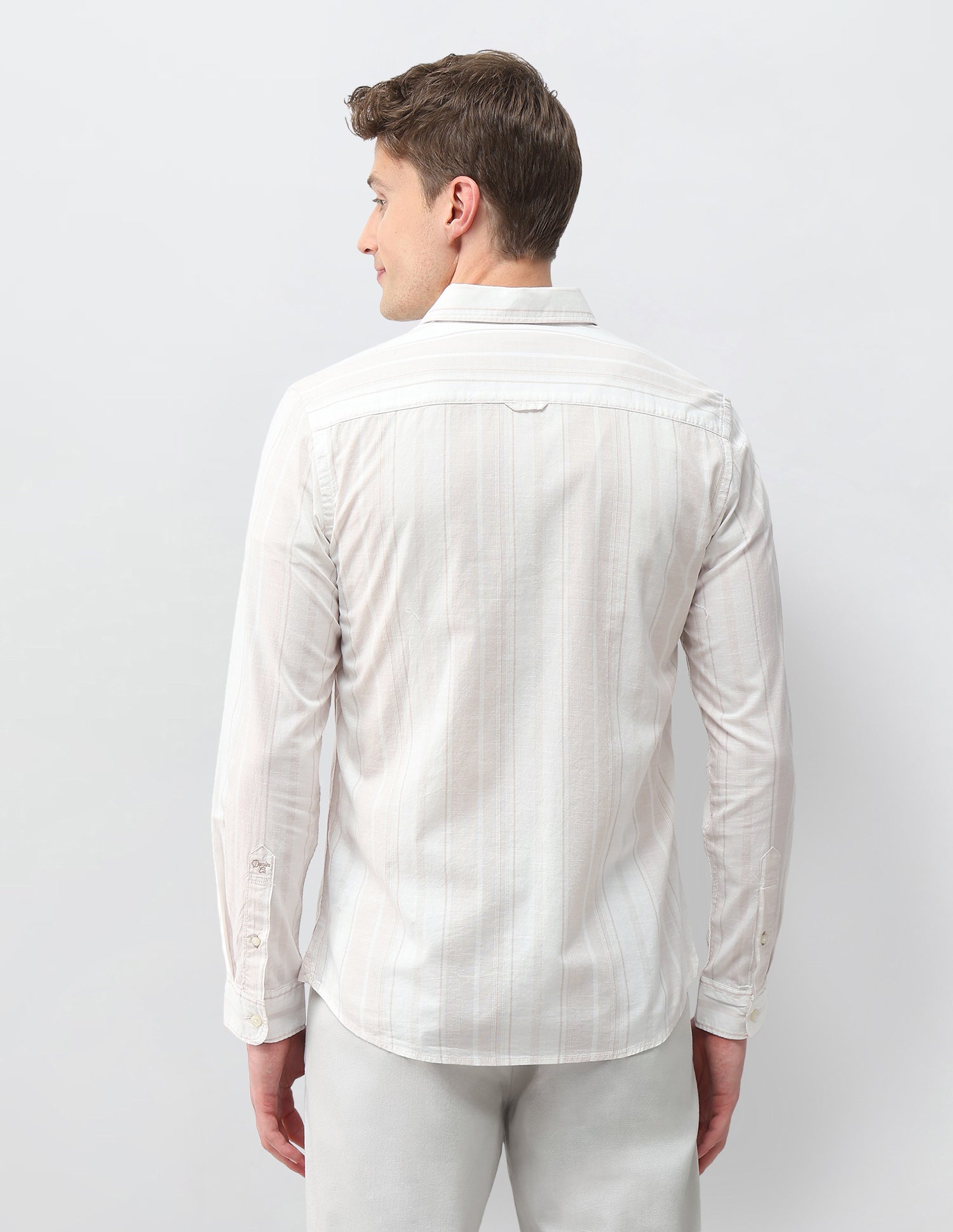 Vertical Striped Regular Fit Shirt Rust - U.S. Polo Assn. India | Large