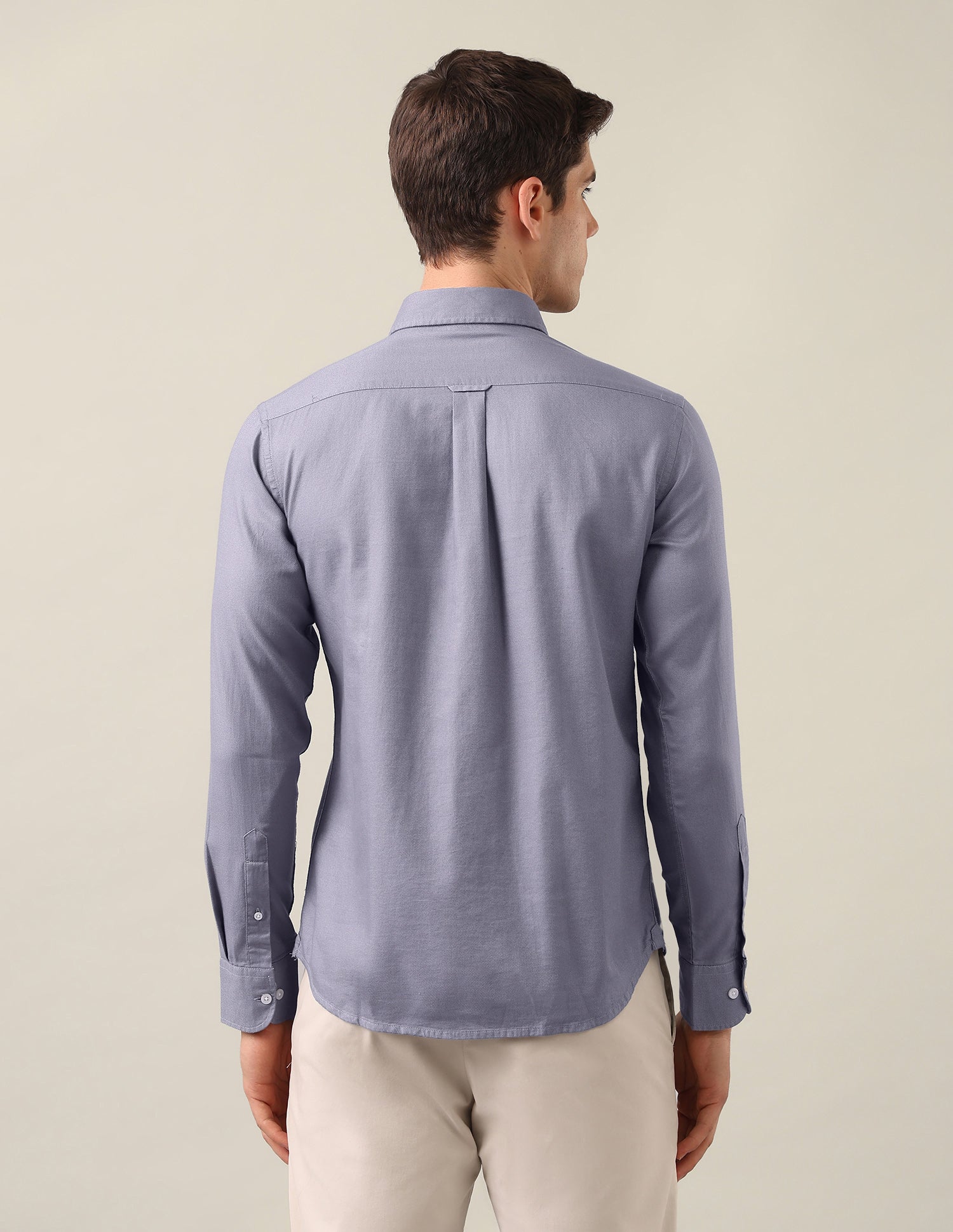 Tailored Fit Solid Shirt Lavender - U.S. Polo Assn. India | Large