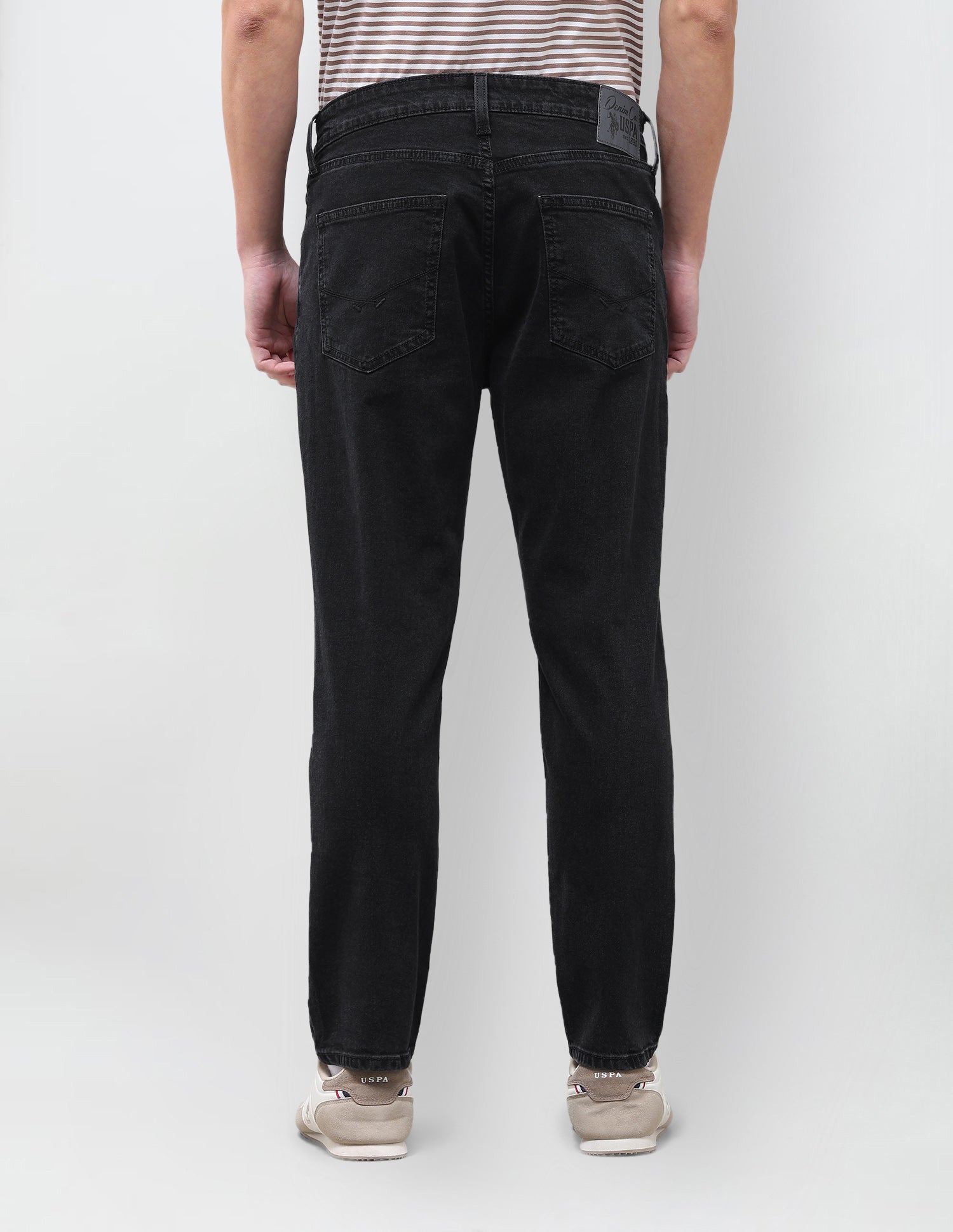 Cole Comfort Cropped Fit Black Jeans Black - U.S. Polo Assn. India | Large