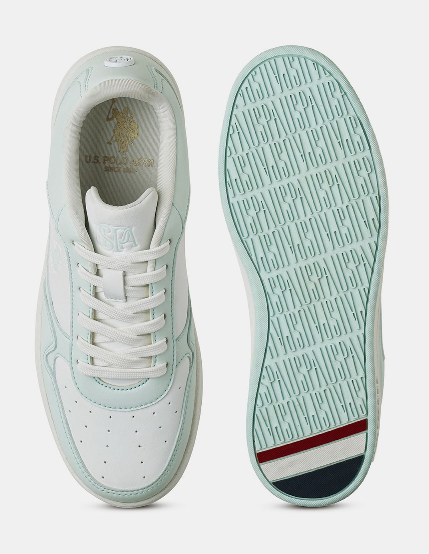 Women Nova 2.0 Colour Blocked Sneakers Lt. Green - U.S. POLO ASSN. | Large