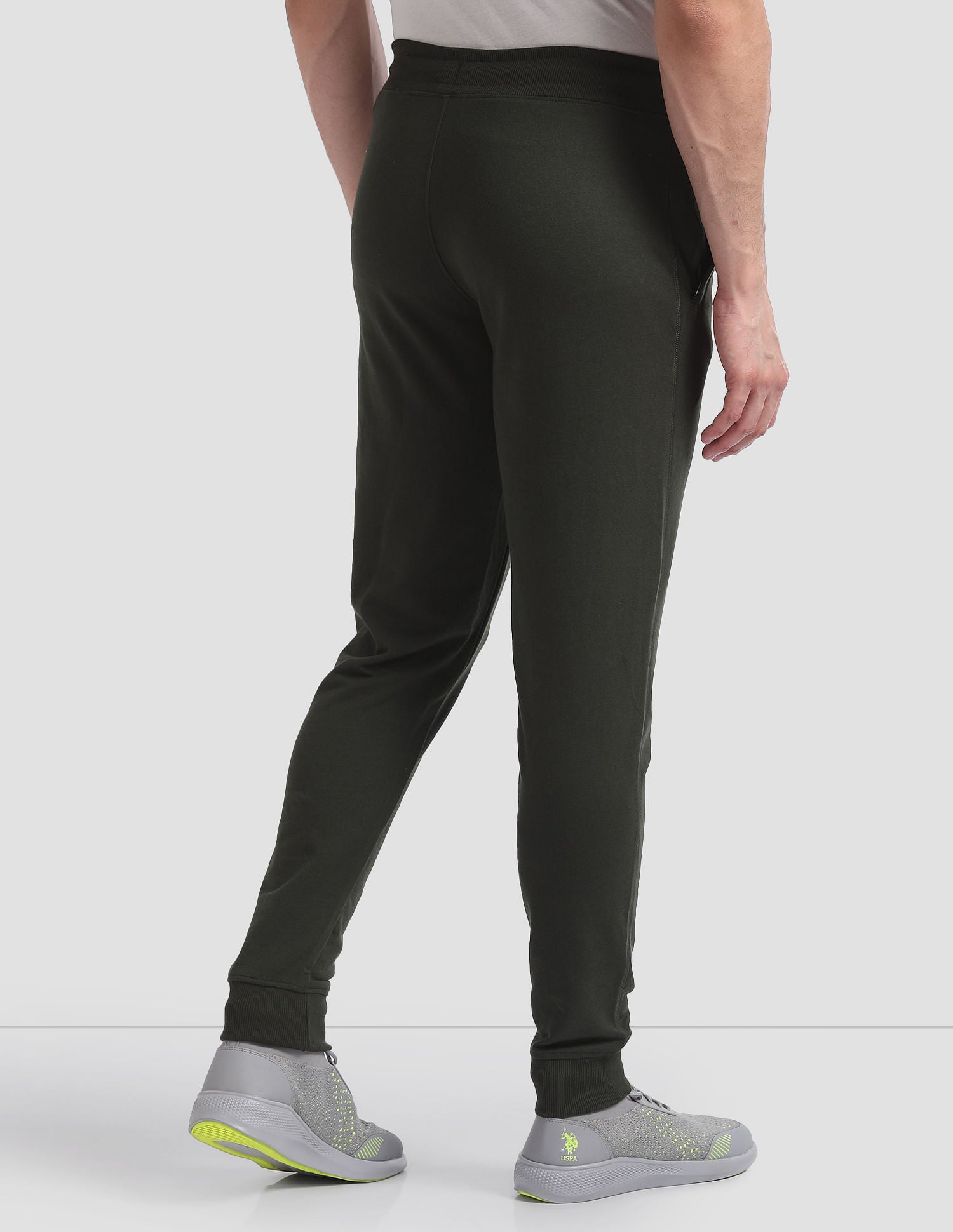 Mid Rise Drawstring Waist I604 Joggers - Pack Of 1 Olive - U.S. POLO ASSN. | Large