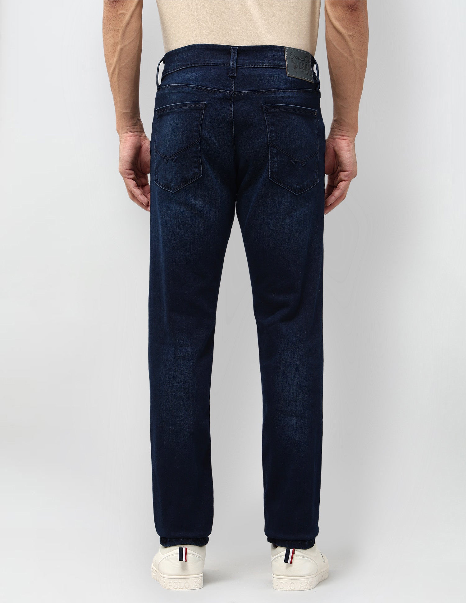 Brandon Slim Tapered Fit Blue Jeans Dark Blue - U.S. POLO ASSN. | Large