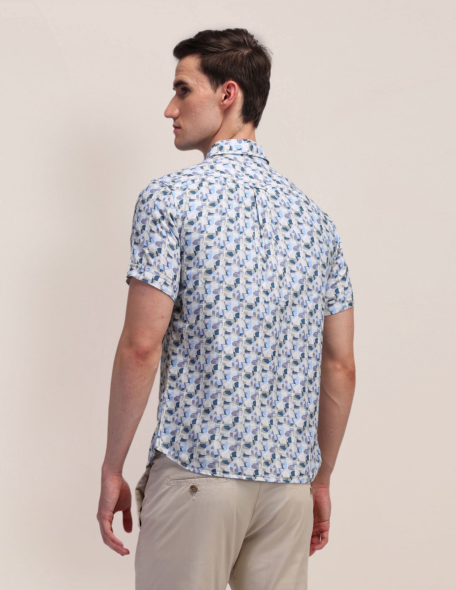Dobby Weave Regular Fit Shirt Blue - U.S. Polo Assn. India | Large
