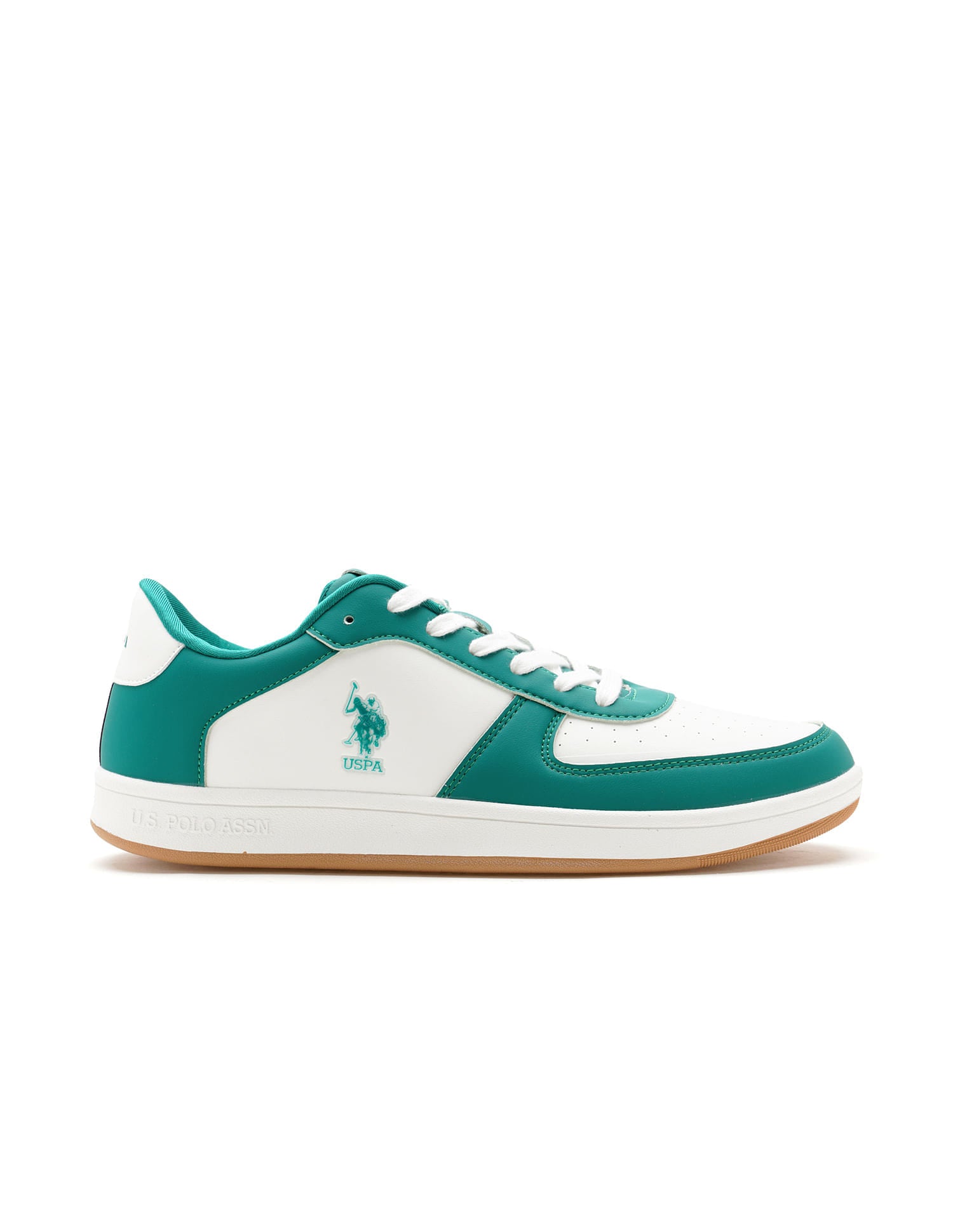 Men Rein Green Retro Court Sneakers Green - U.S. Polo Assn. India | Large