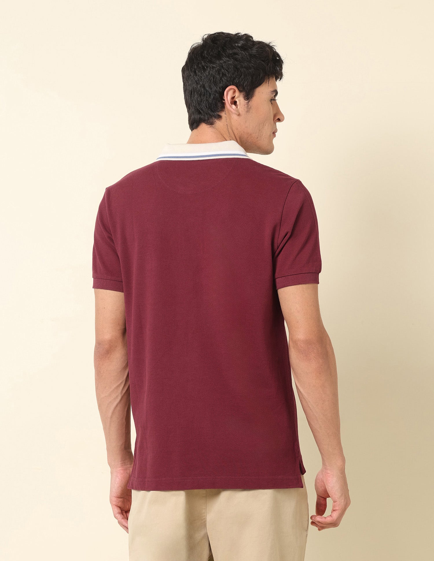 Pure Cotton Slim Fit Classic Polo Shirt Wine - U.S. Polo Assn. India | Large