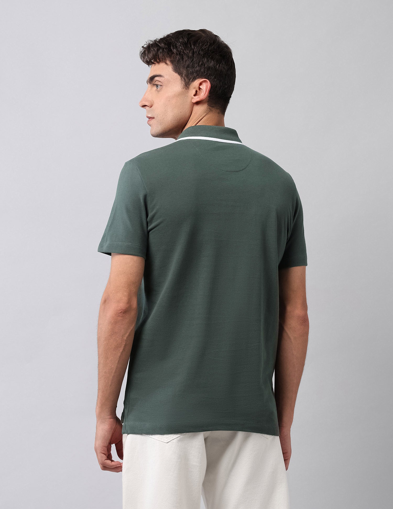 Solid Muscle Fit Polo Shirt Olive - U.S. Polo Assn. India | Large