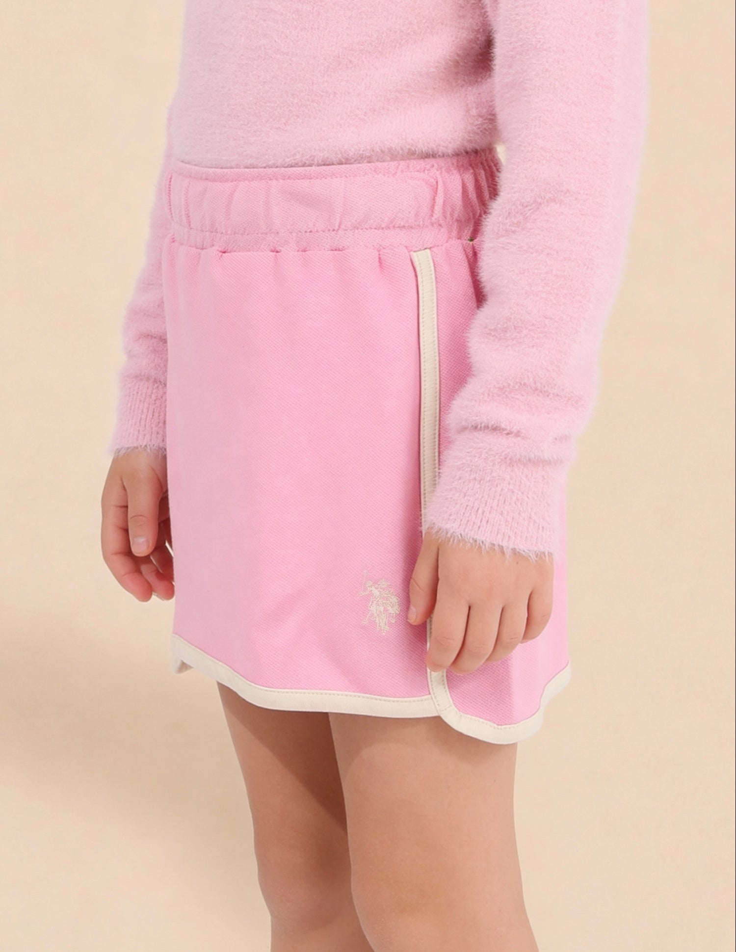 Girls Solid A-Line Skirt Pink - U.S. Polo Assn. India | Large