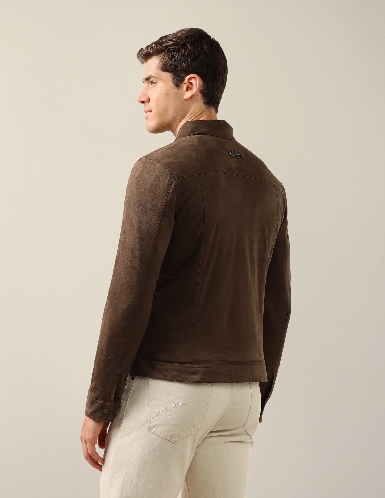Regular Fit Solid Jacket Brown - U.S. Polo Assn. India | Large