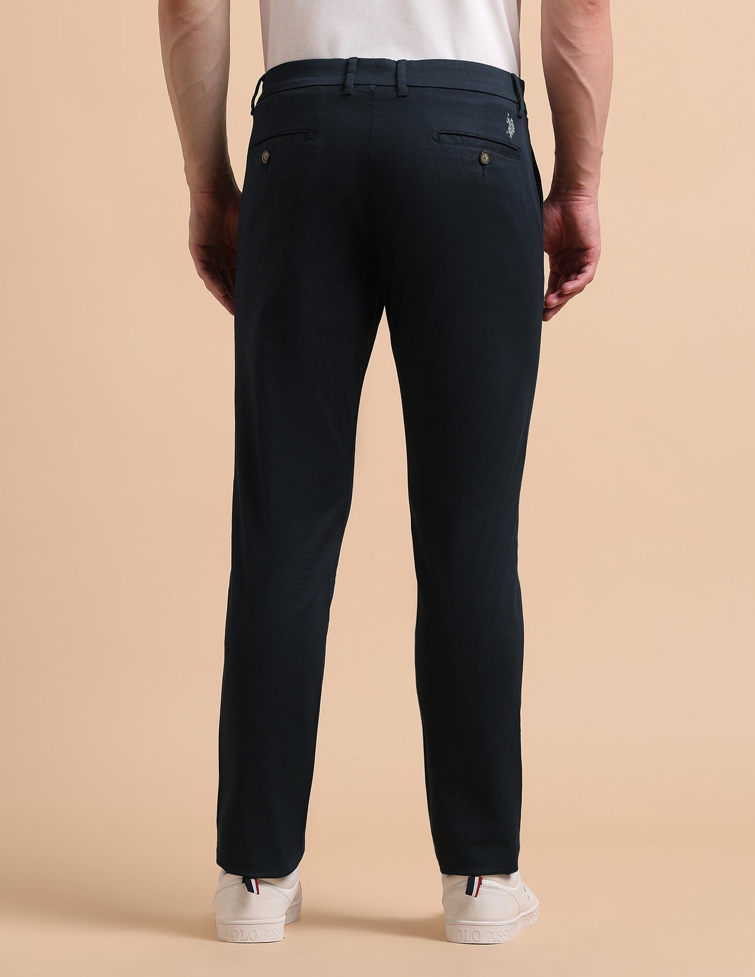 Satin Super Slim Fit Trousers Dark Navy - U.S. POLO ASSN. | Large