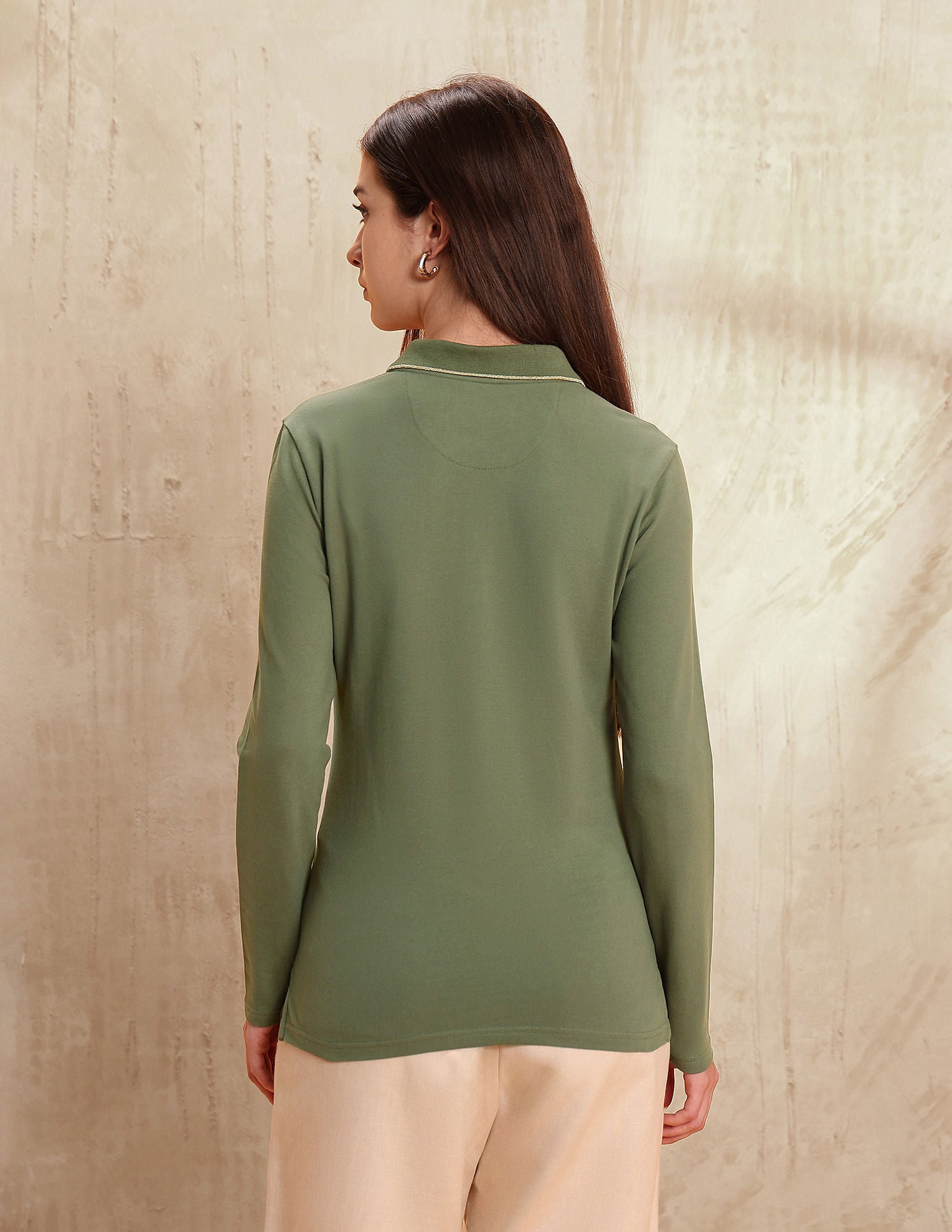 Regular Fit Solid Polo Shirt Light Olive - U.S. POLO ASSN. | Large