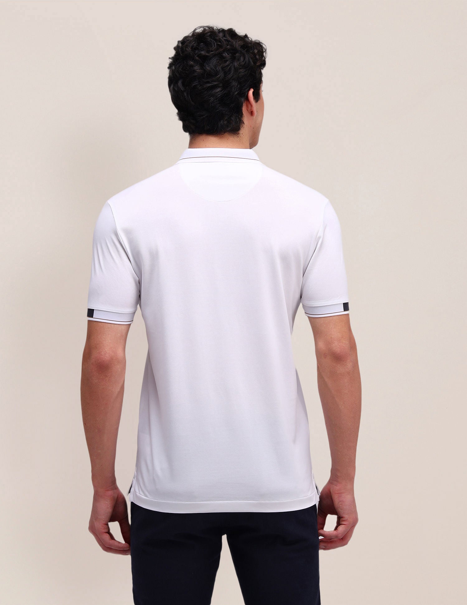 Solid Slim Fit Polo Shirt White - U.S. Polo Assn. India | Large