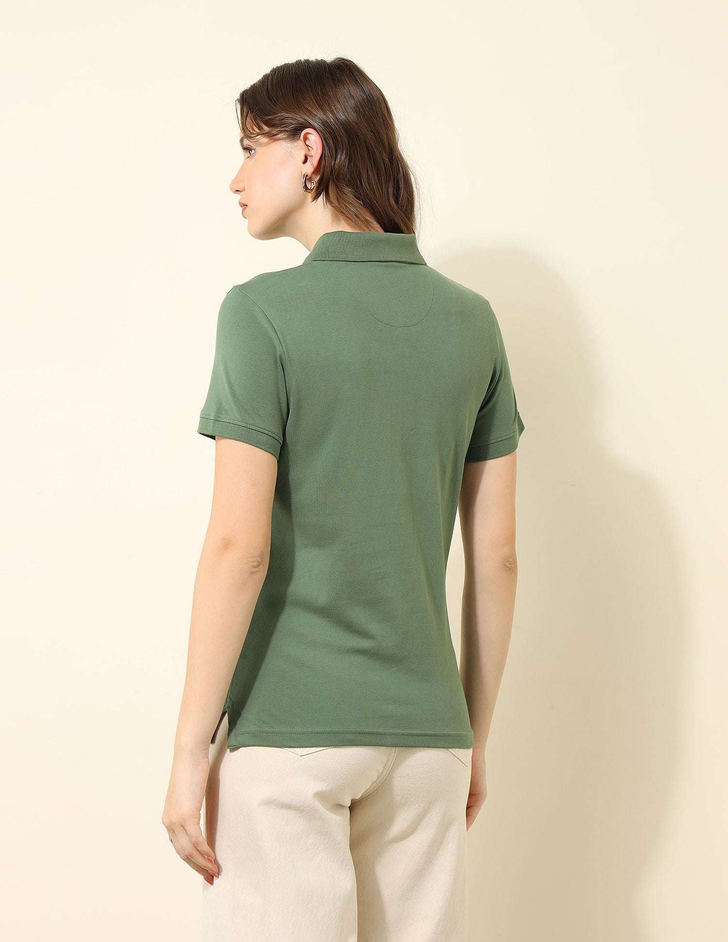 Regular Fit Solid Polo Shirt Light Olive - U.S. POLO ASSN. | Large