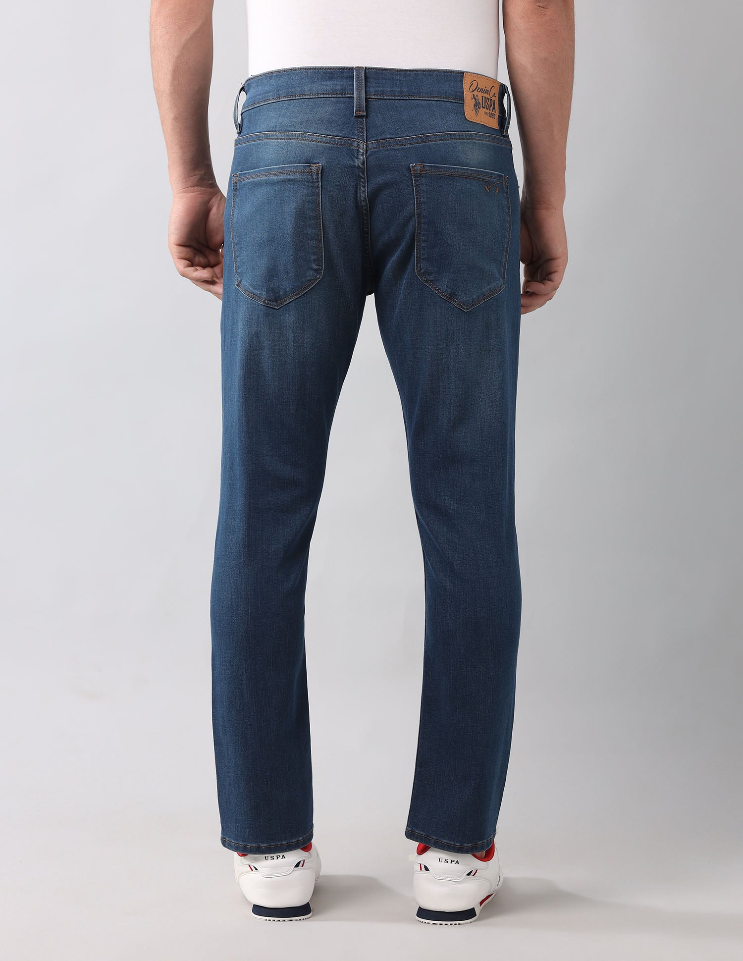 Henry Tapered Fit Super Stretch Jeans Mid Wash - U.S. Polo Assn. India | Large