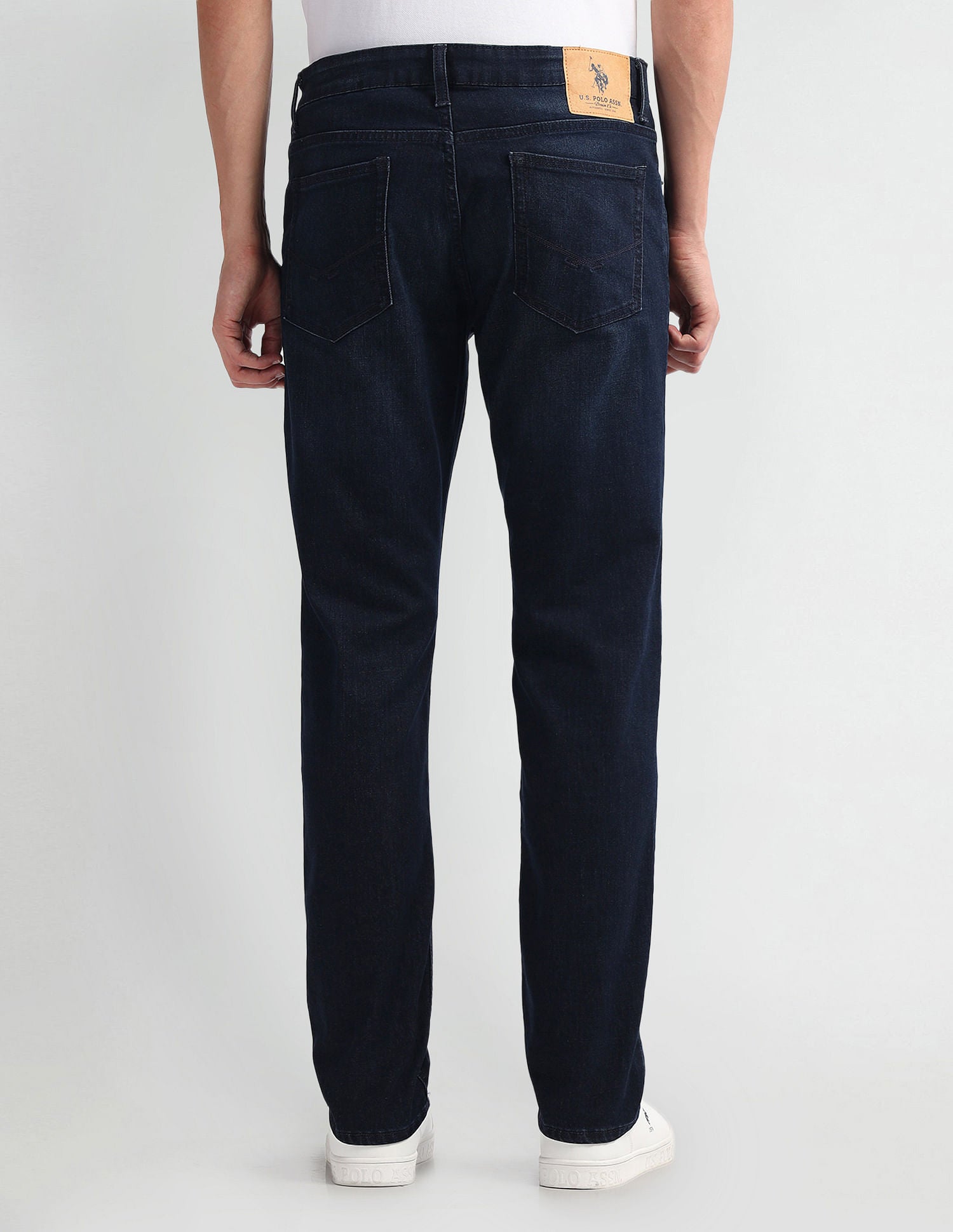 Brandon Slim Tapered Fit Blue Jeans Dark Blue - U.S. Polo Assn. India | Large