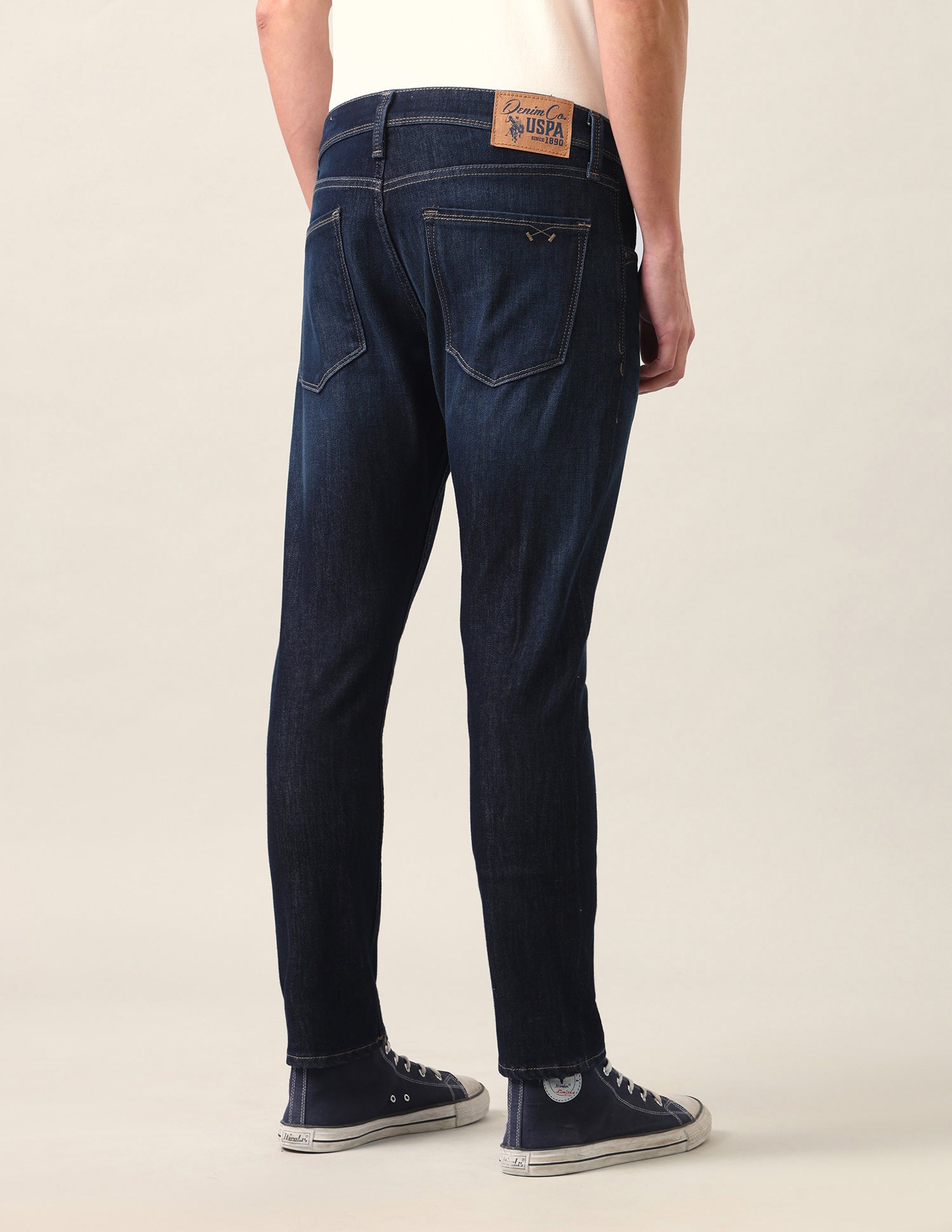 Henry Tapered Fit Blue Jeans Mid Blue - U.S. Polo Assn. India | Large