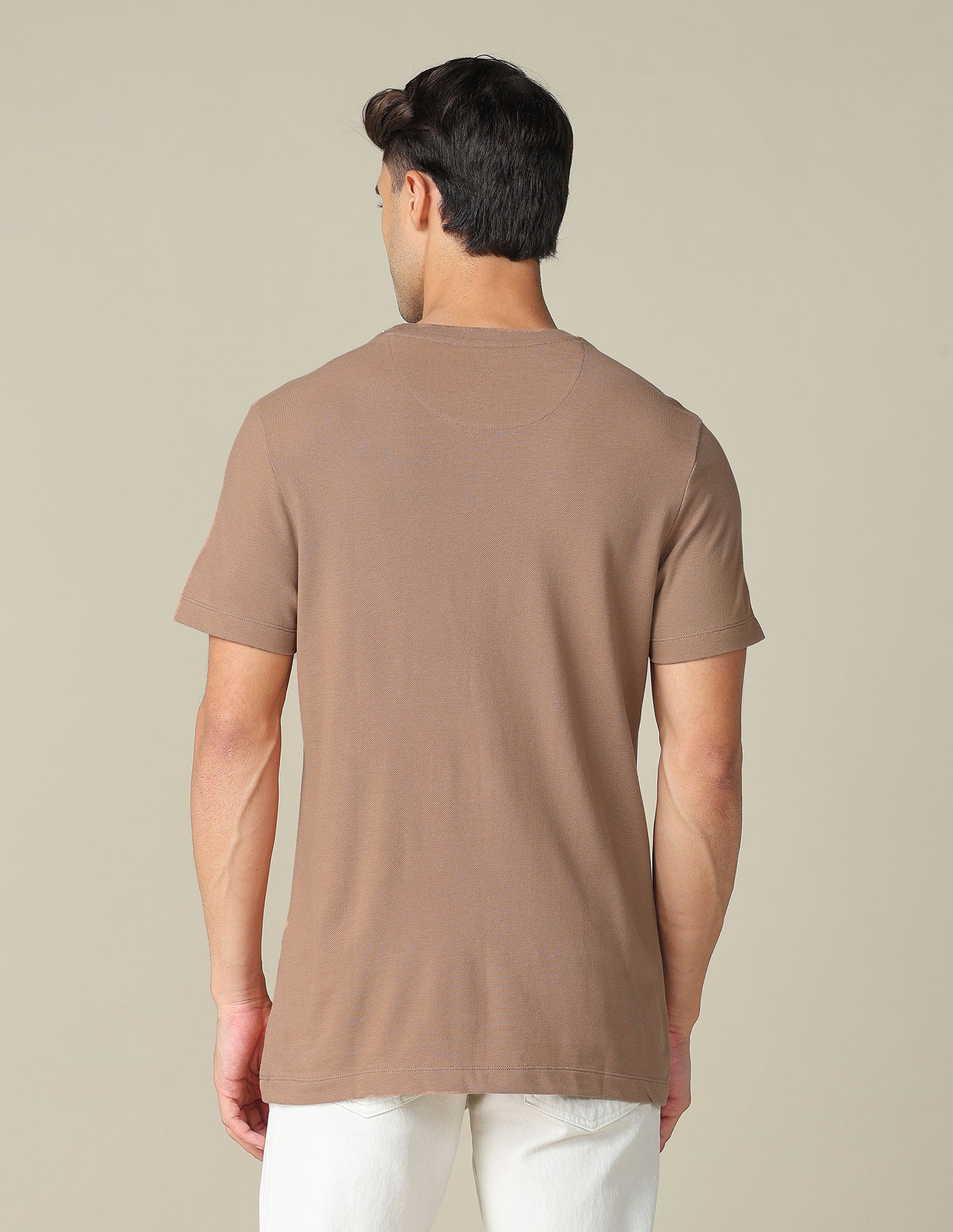 Pure Cotton Regular Fit T-Shirt Light Beige - U.S. POLO ASSN. | Large