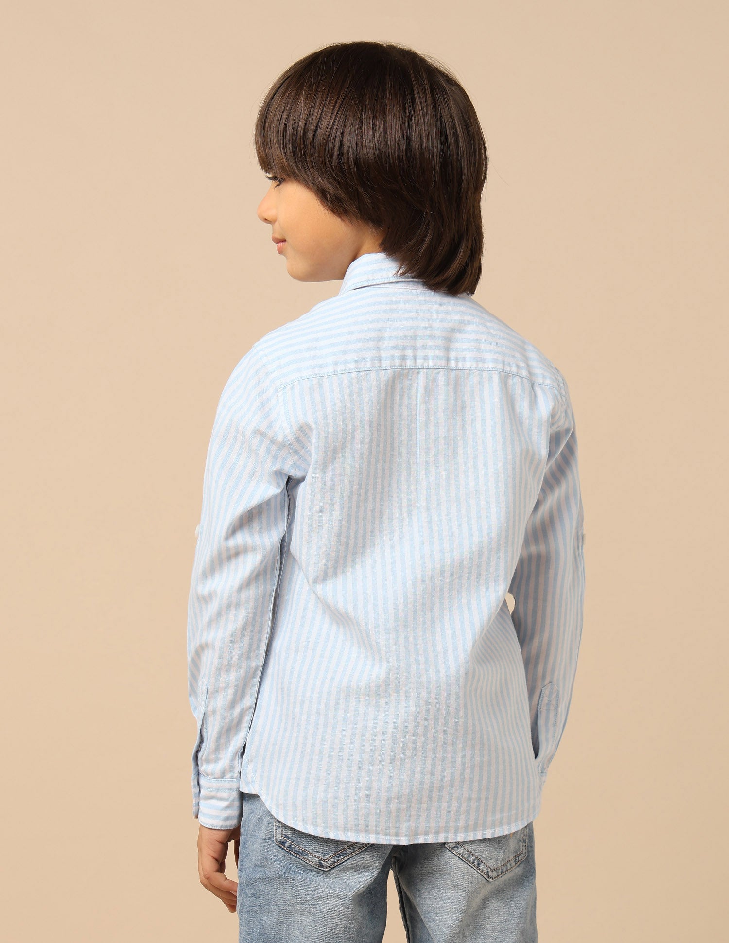 Boys Brand Embroidered Oxford Shirt Light Blue - U.S. POLO ASSN. | Large