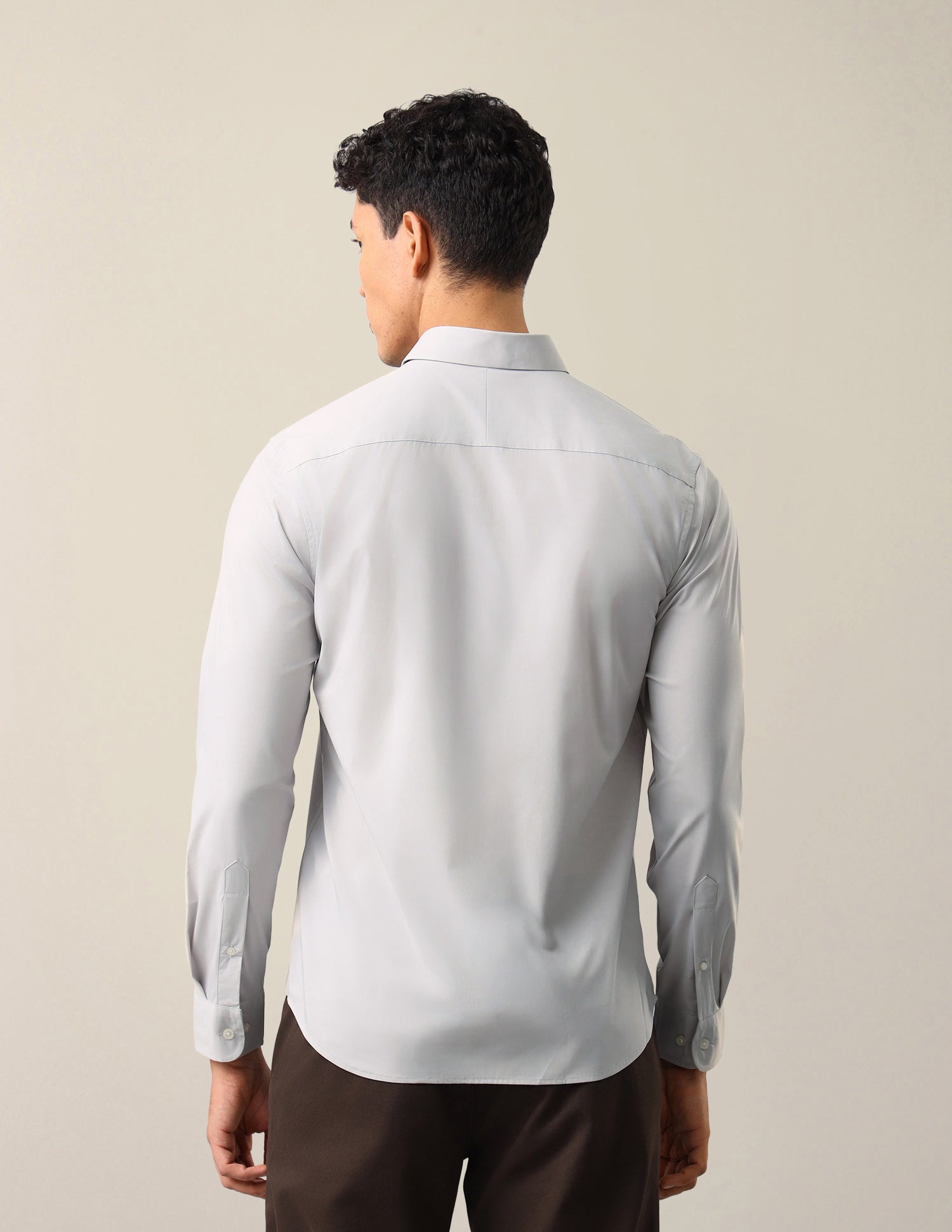 Solid Tailored Fit Shirt Grey - U.S. Polo Assn. India | Large