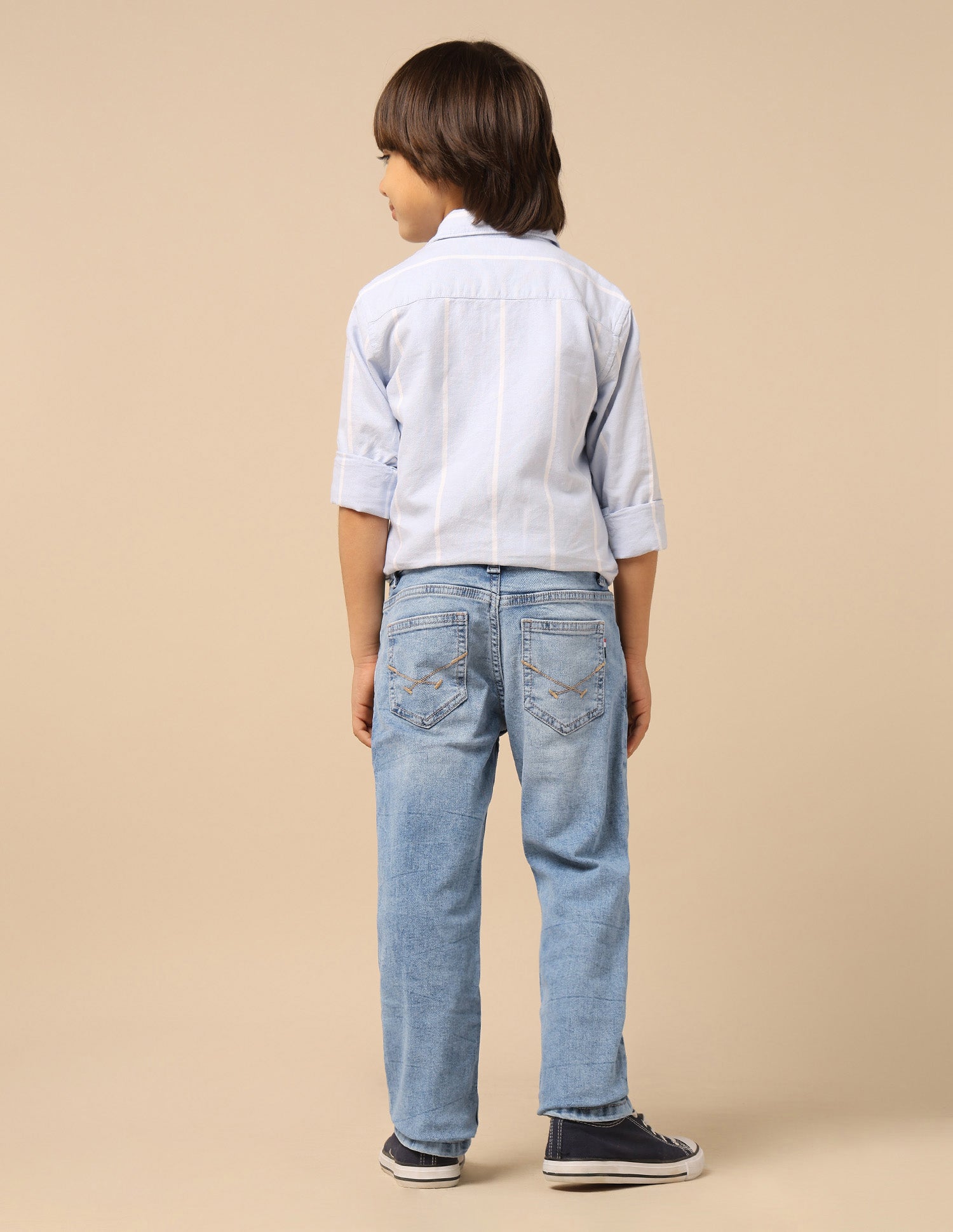 Boys Stone Washed Relaxed Fit Jeans Light Blue - U.S. POLO ASSN. | Large