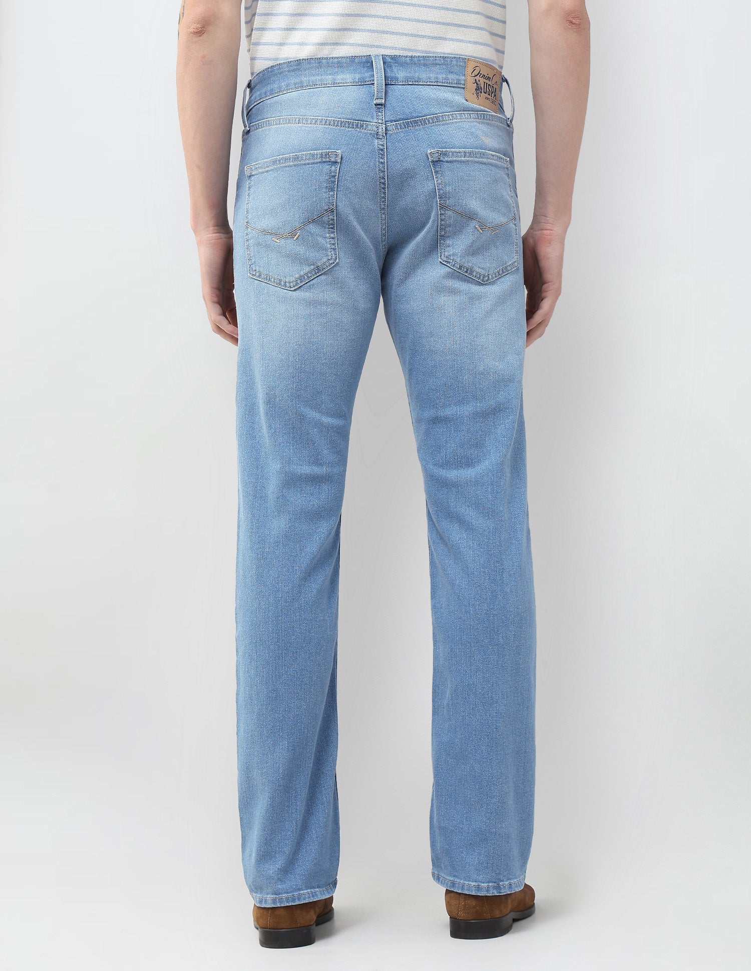 Whiskered Harold Slim Straight Fit Jeans Tinted Wash - U.S. Polo Assn. India | Large