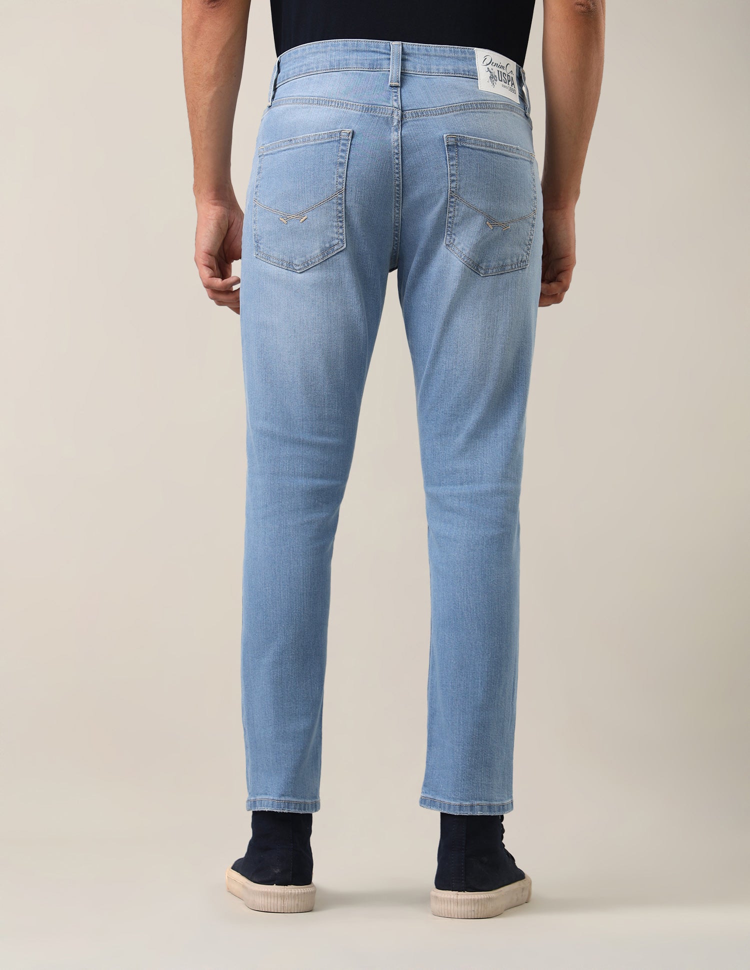 Henry Tapered Fit Blue Jeans Blue - U.S. Polo Assn. India | Large
