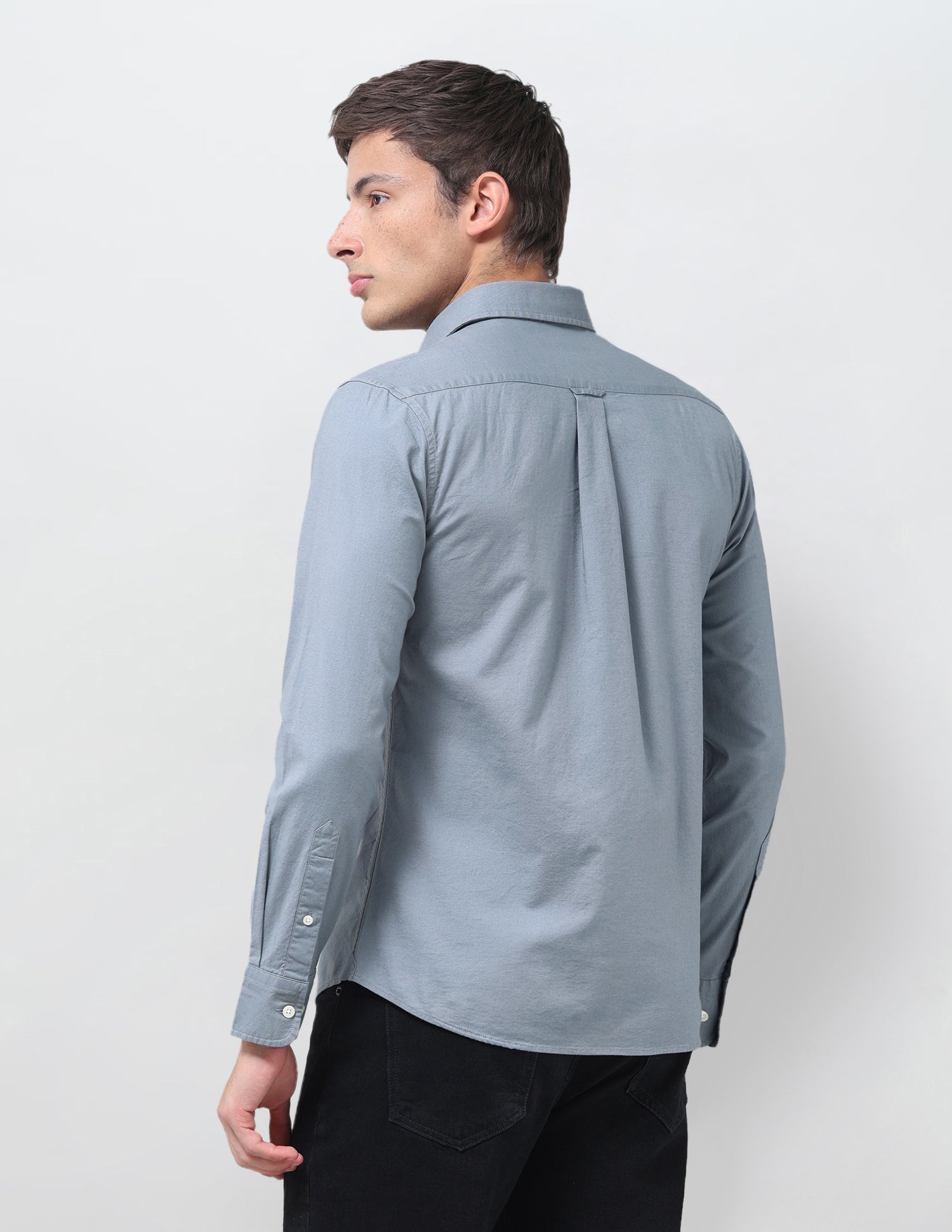 Tailored Fit Oxford Shirt Light Grey - U.S. Polo Assn. India | Large