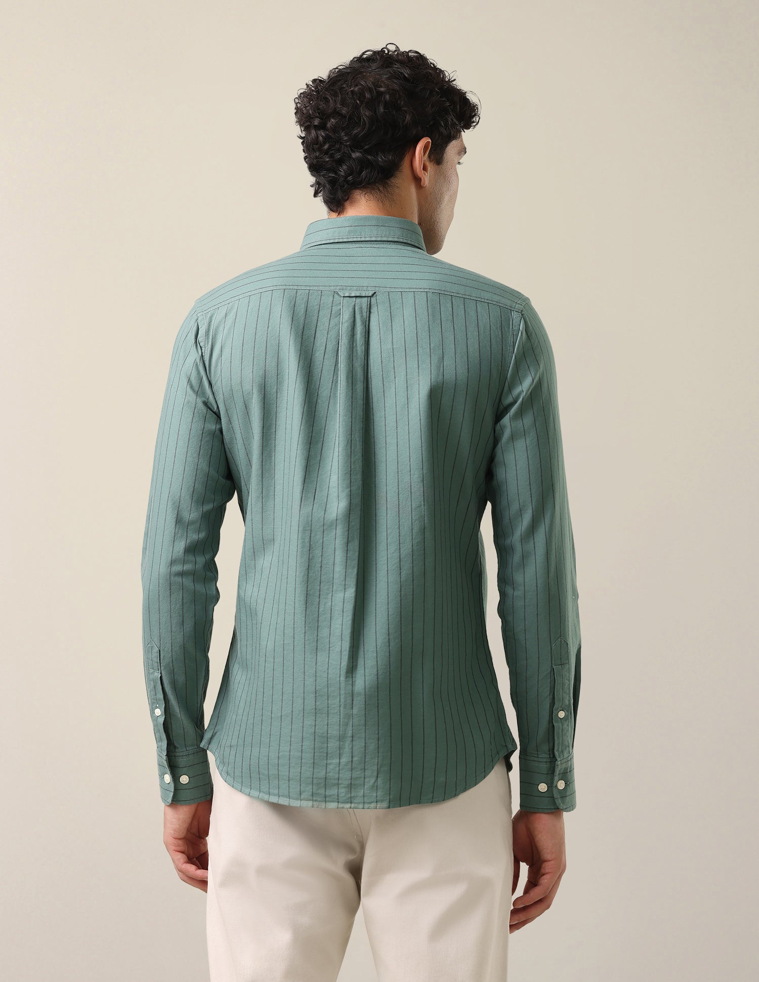 Oxford Tailored Fit Button-Down Collar Shirt Green - U.S. Polo Assn. India | Large